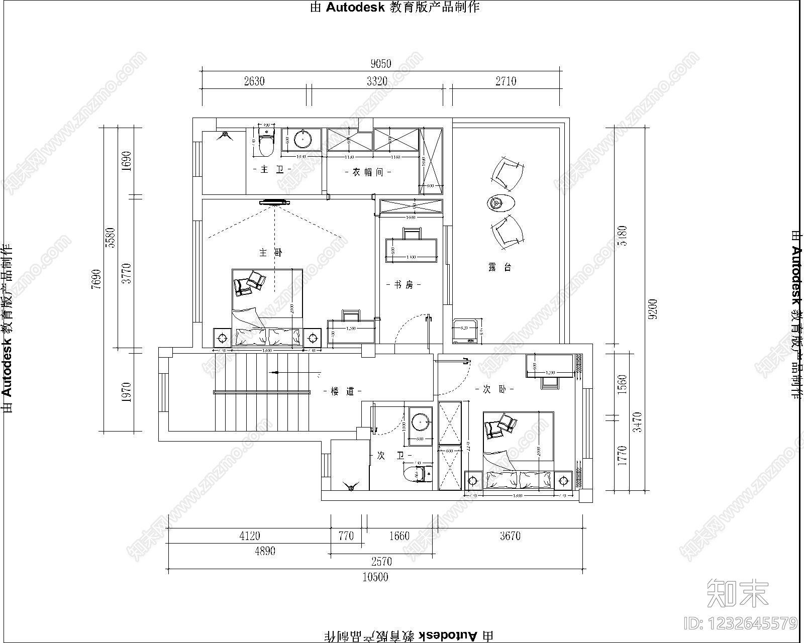 别墅cad施工图下载【ID:1232645579】