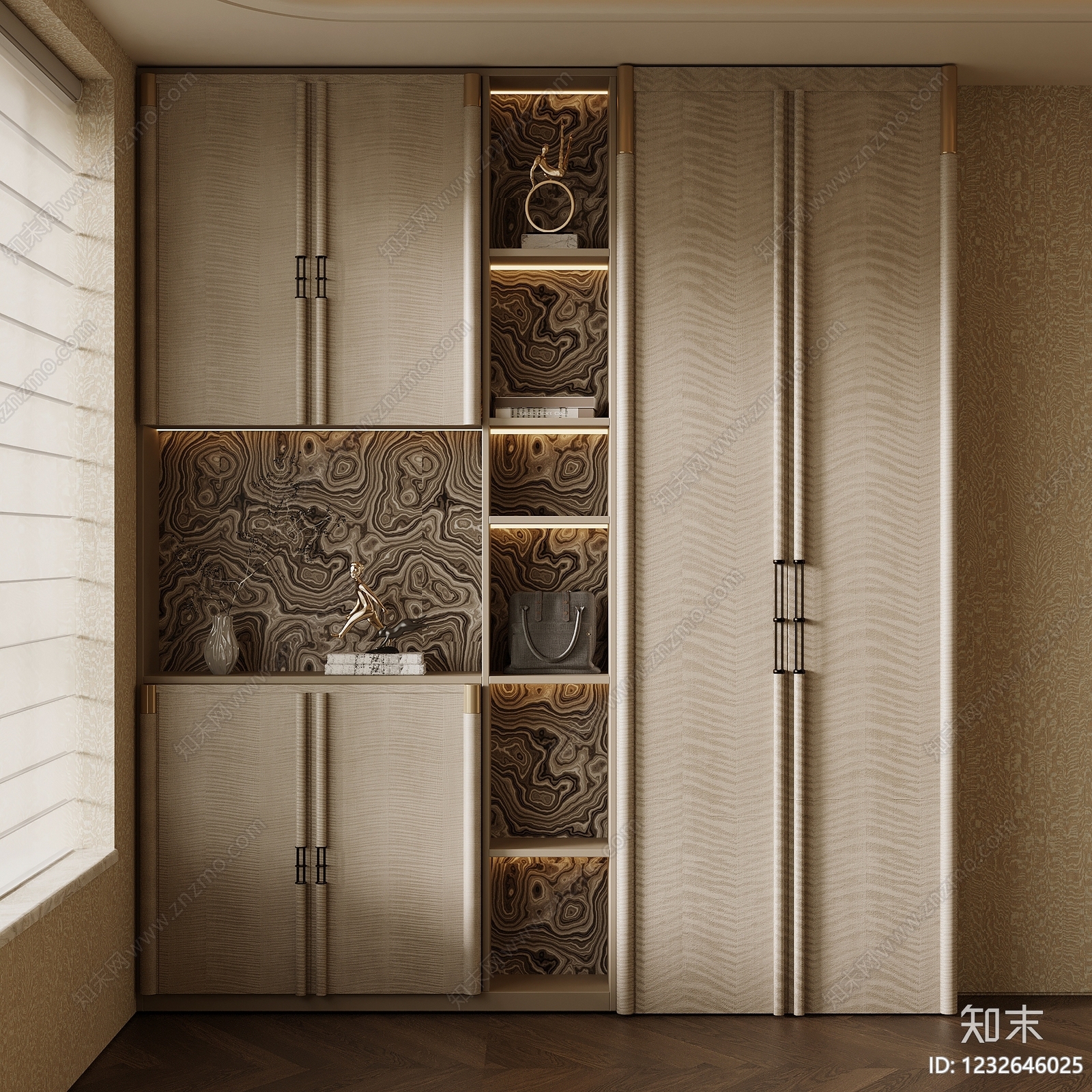 轻奢鞋柜SU模型下载【ID:1232646025】