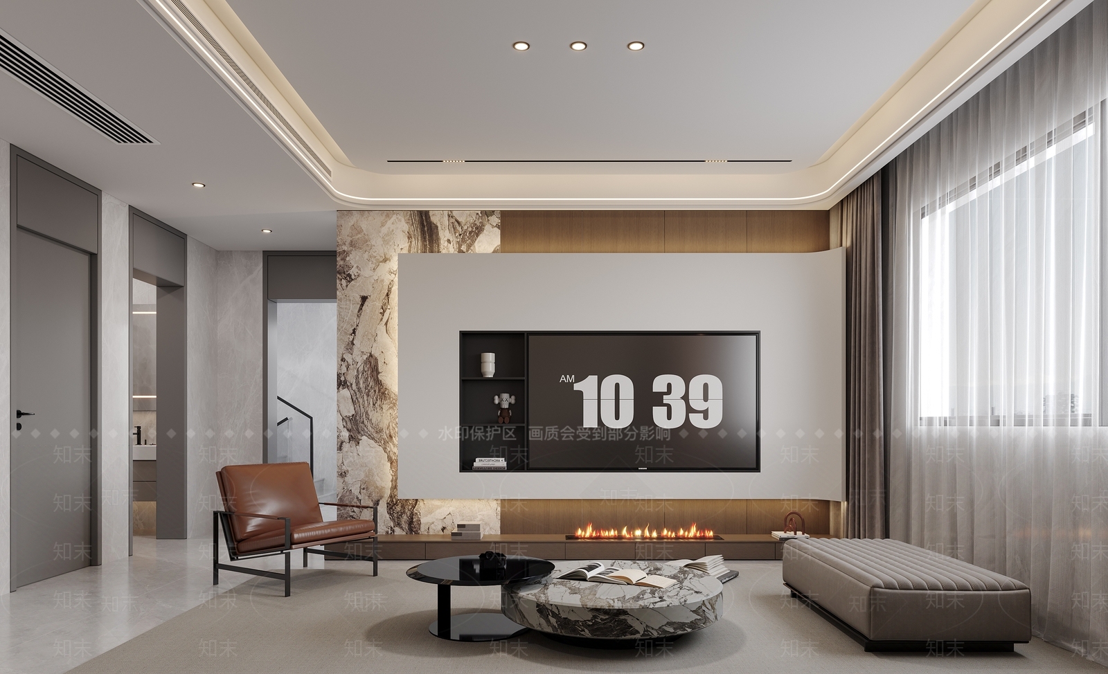 现代简约主卧3D模型下载【ID:1232646237】