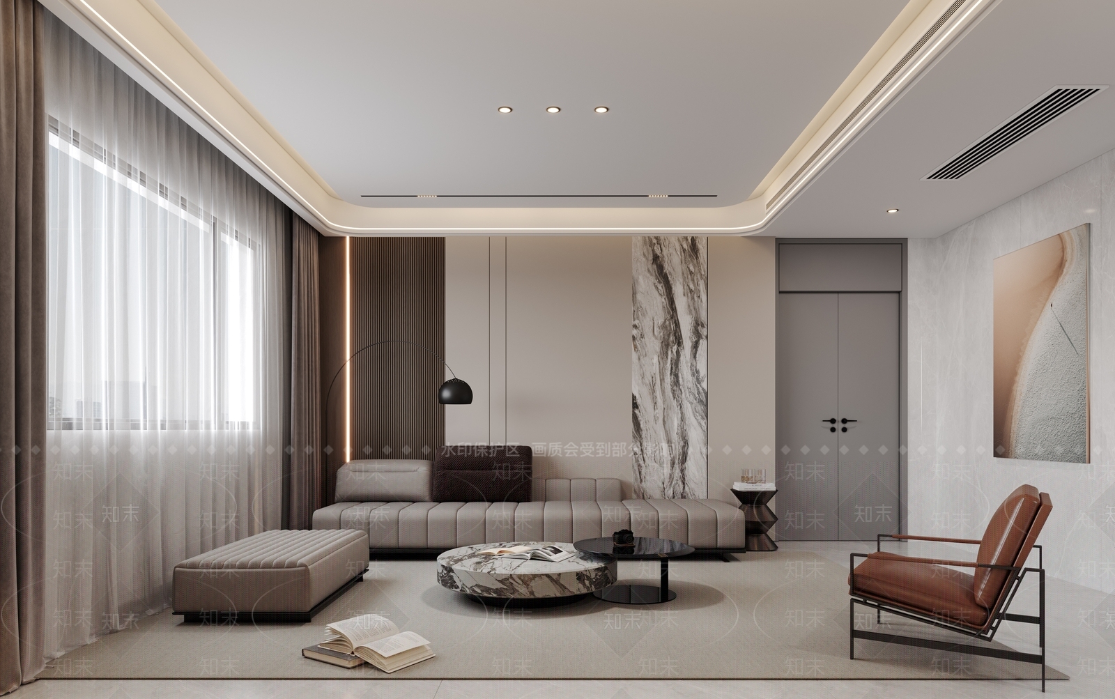 现代简约主卧3D模型下载【ID:1232646237】
