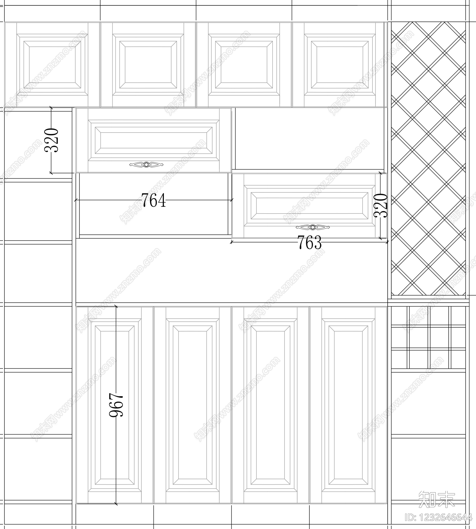 柜子cad施工图下载【ID:1232646644】