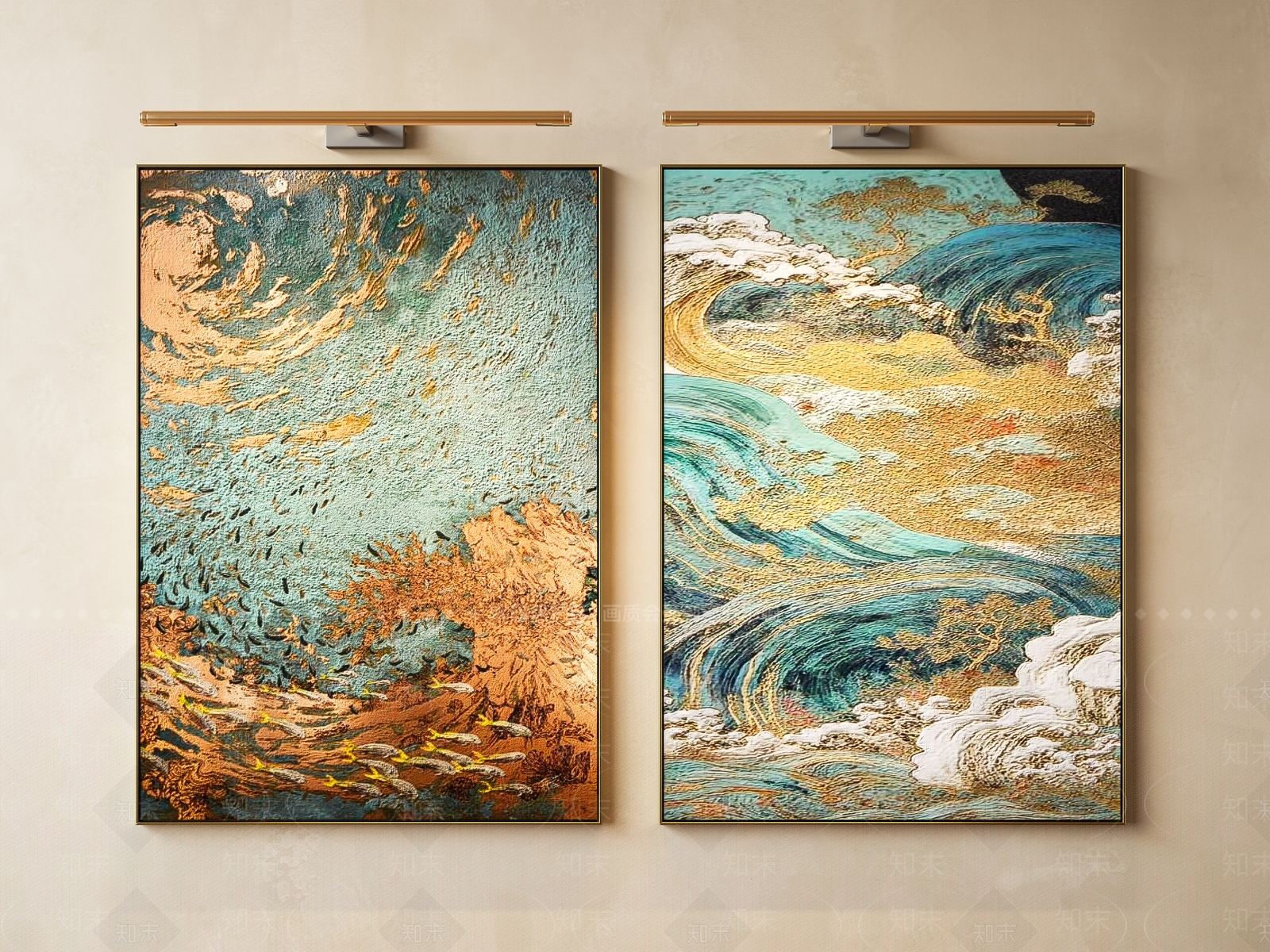 新中式挂画组合SU模型下载【ID:1232653142】