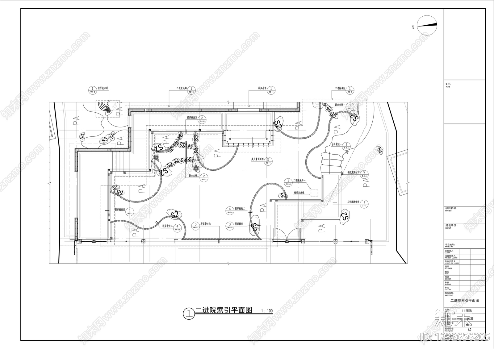 庭院cad施工图下载【ID:1232656205】