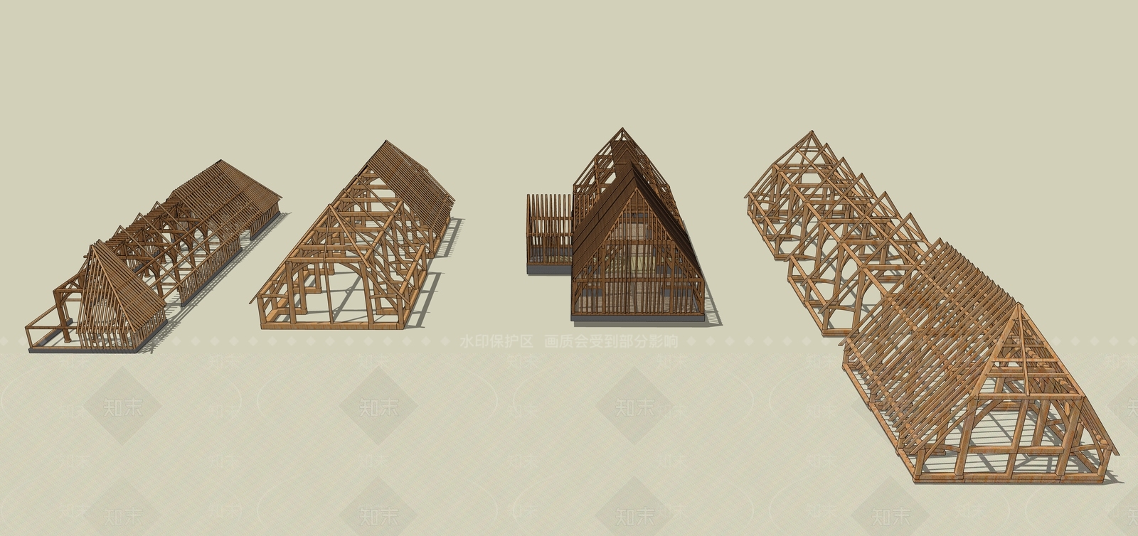欧式古建木屋SU模型下载【ID:1232655593】