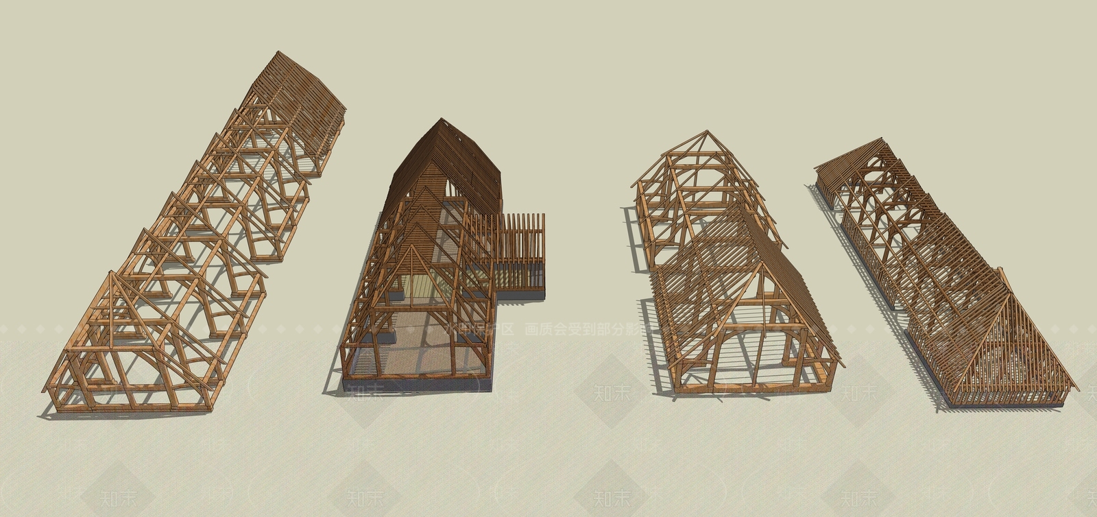 欧式古建木屋SU模型下载【ID:1232655593】