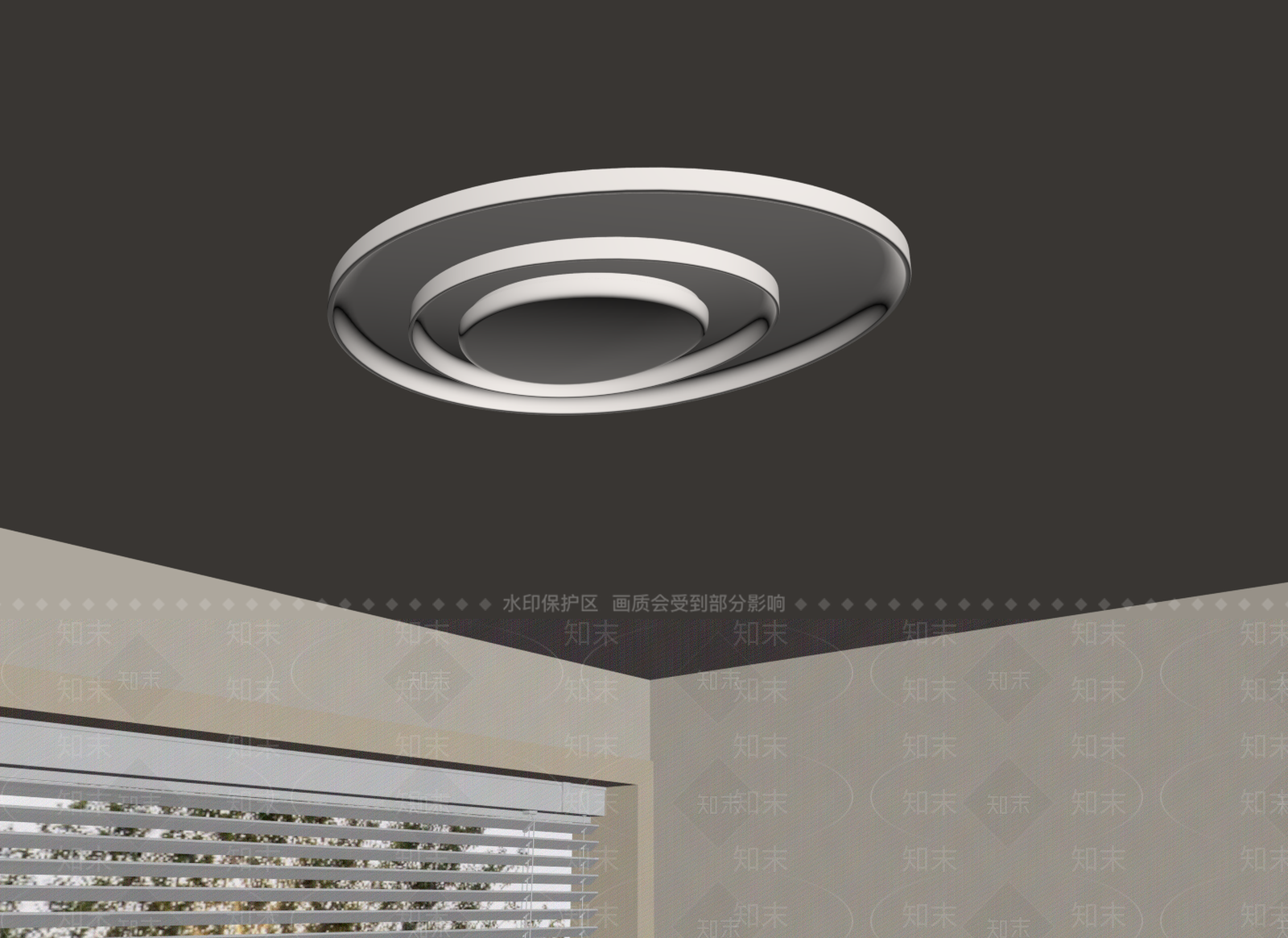 现代简约吸顶灯SU模型下载【ID:1232655527】