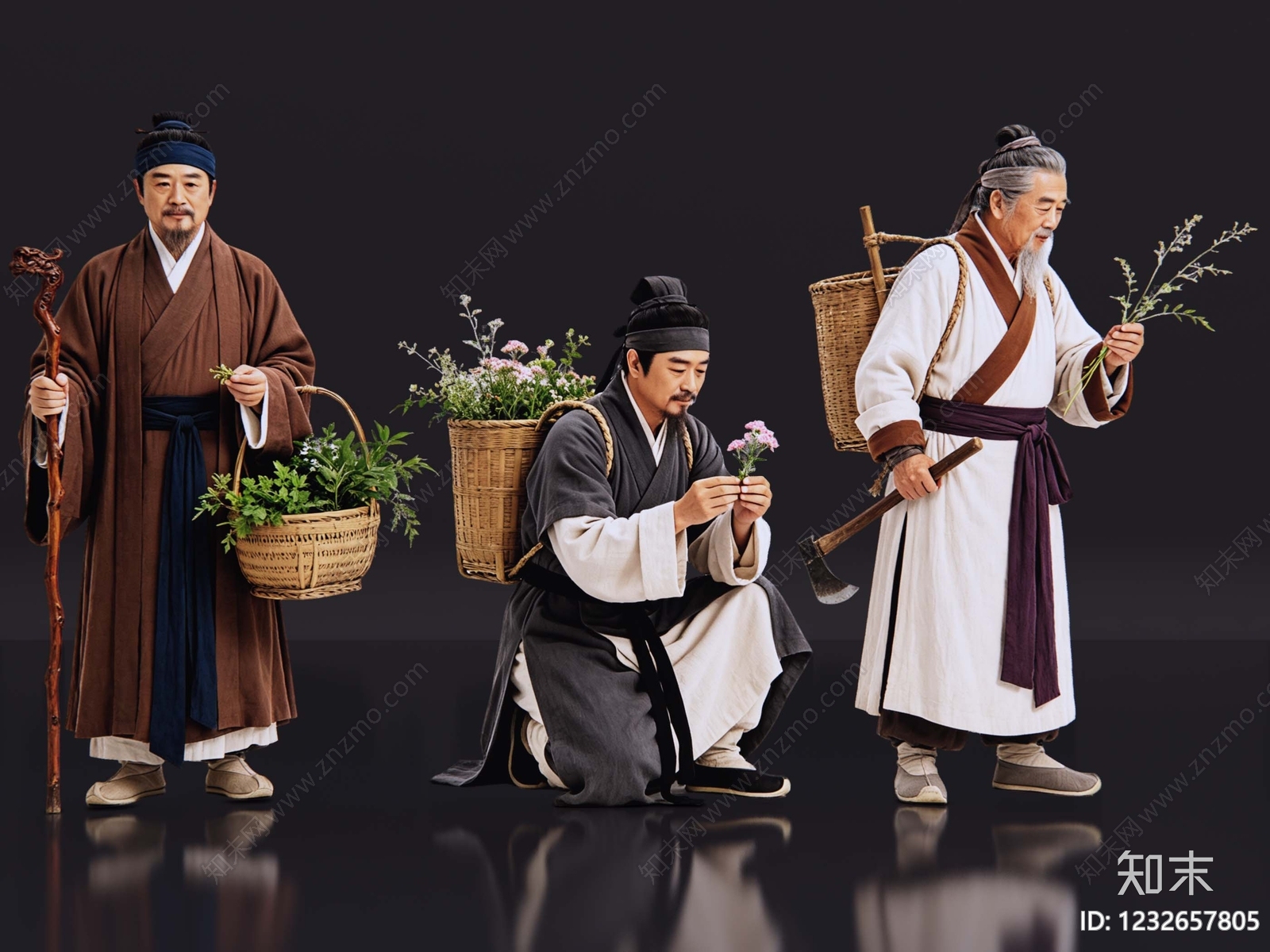 中式多人SU模型下载【ID:1232657805】