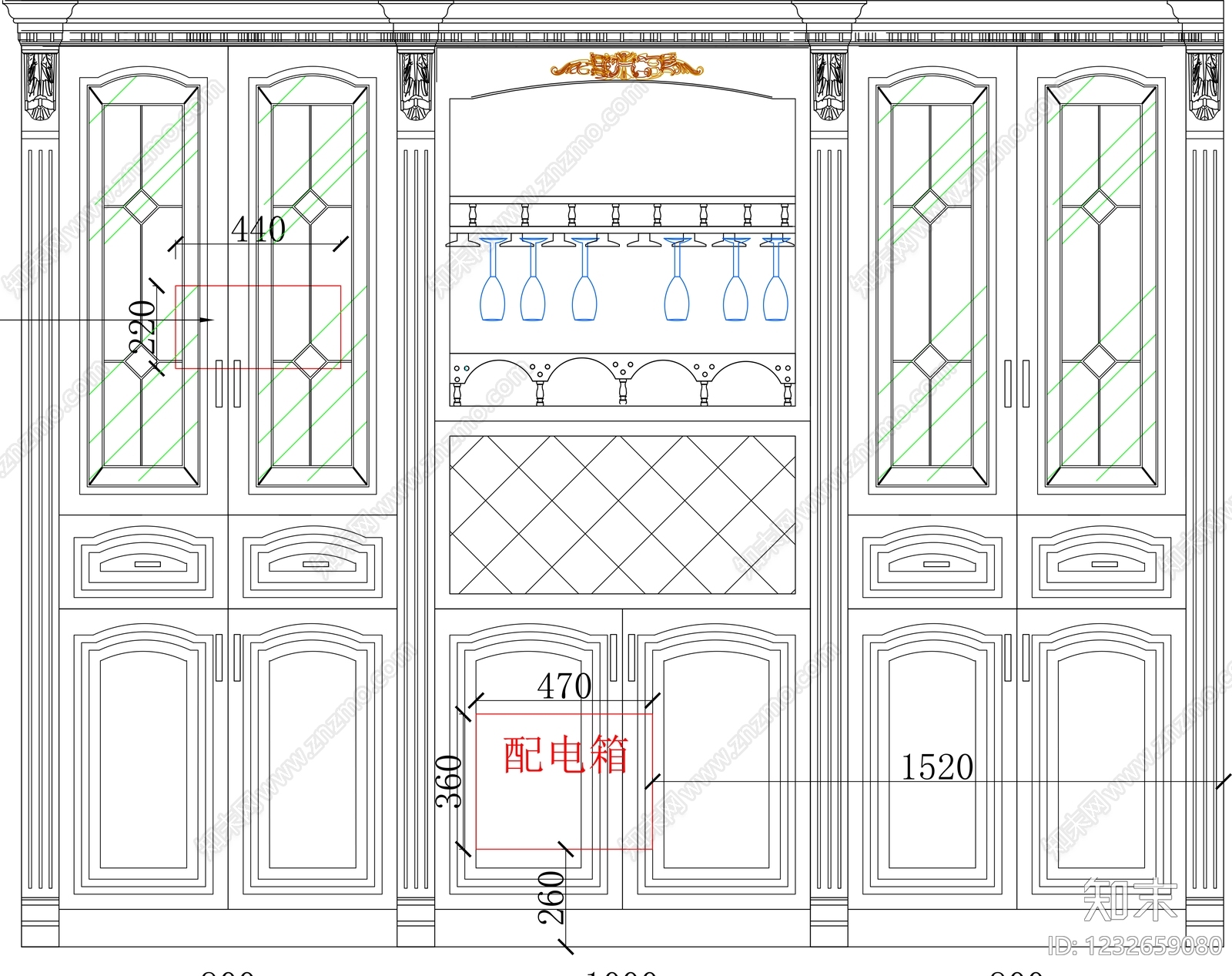 柜子cad施工图下载【ID:1232659080】