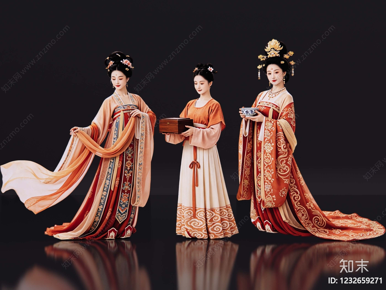 中式多人SU模型下载【ID:1232659271】
