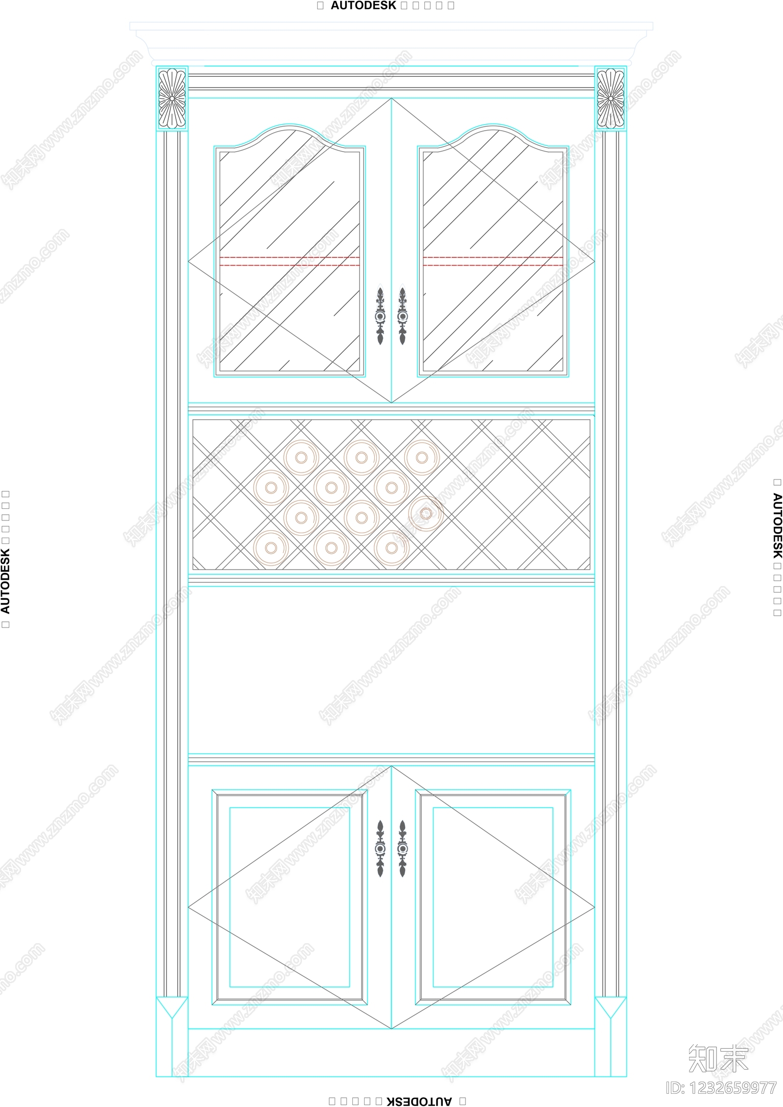 柜子cad施工图下载【ID:1232659977】