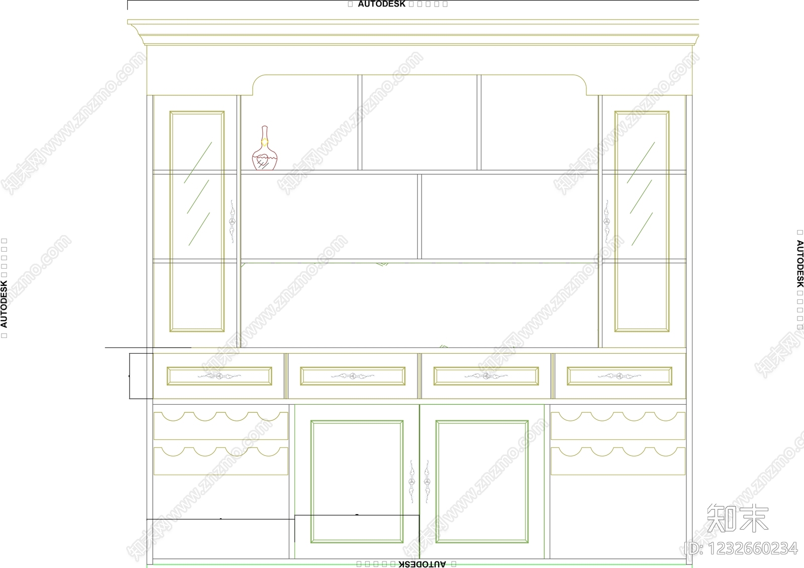 柜子cad施工图下载【ID:1232660234】