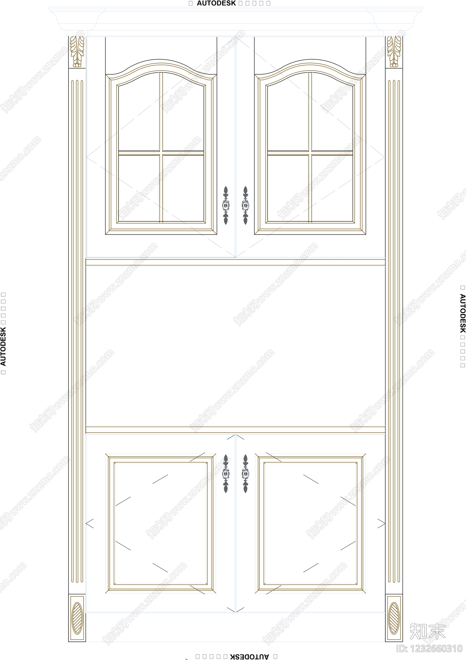 柜子cad施工图下载【ID:1232660310】