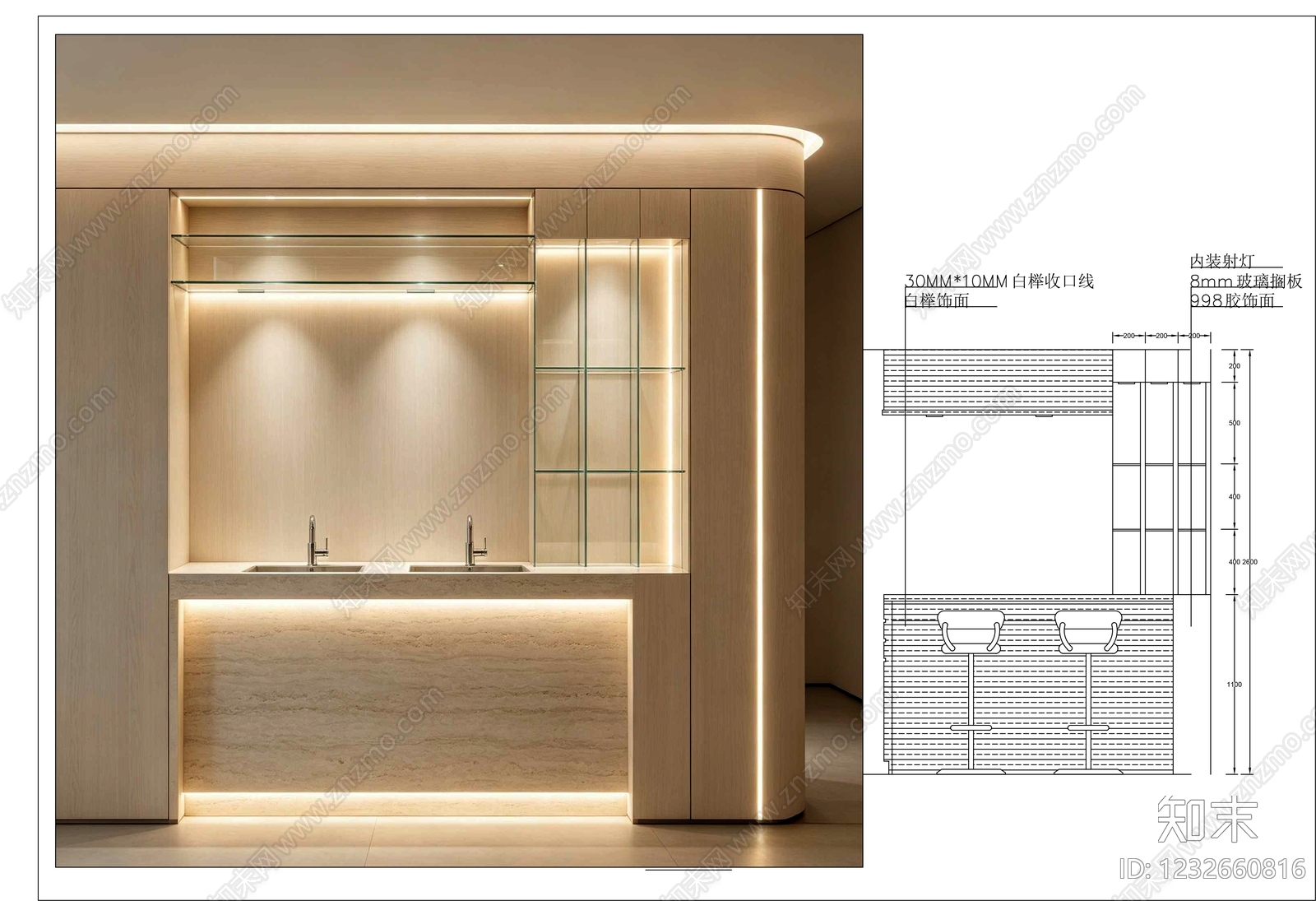 柜子cad施工图下载【ID:1232660816】