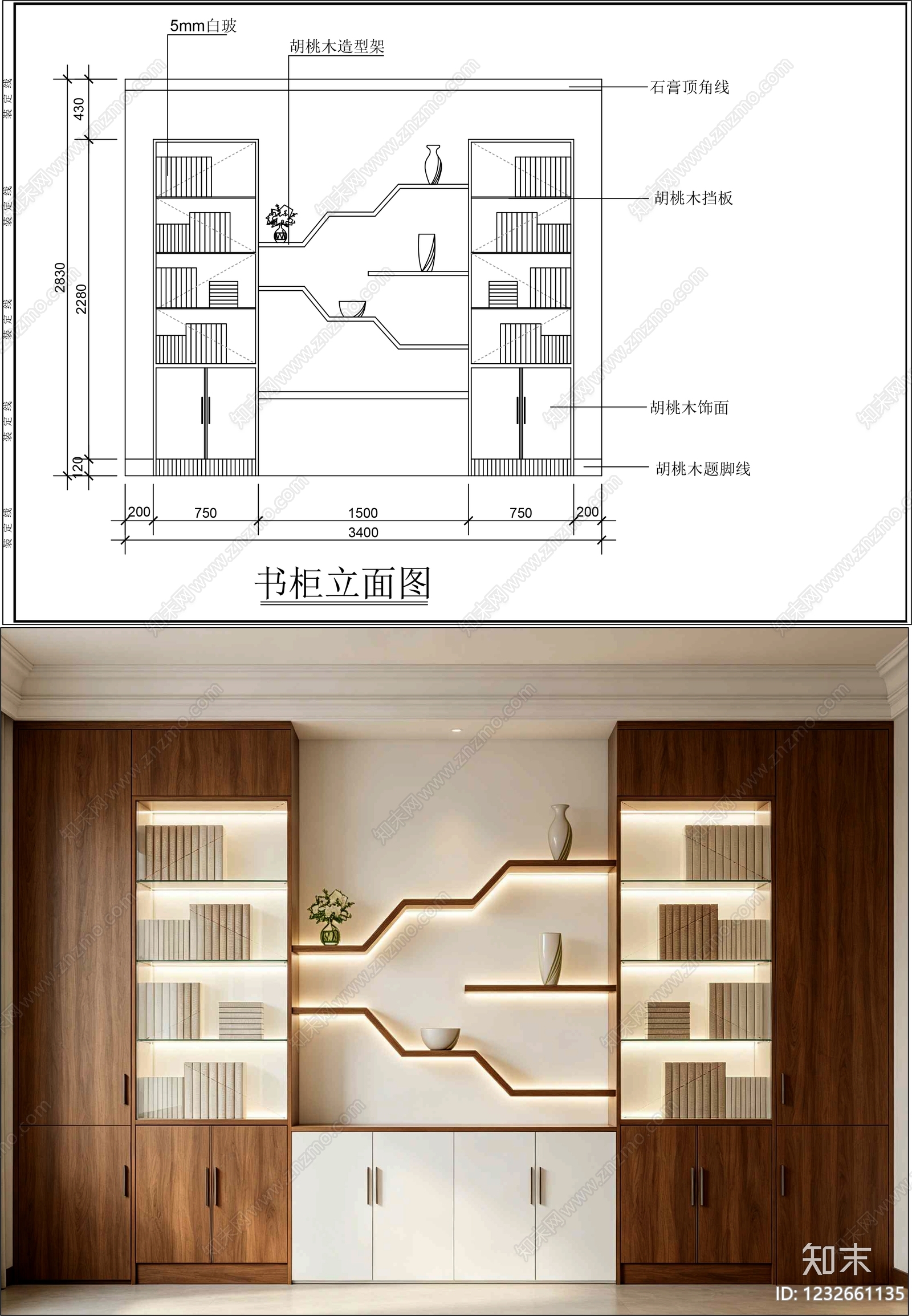 柜子cad施工图下载【ID:1232661135】