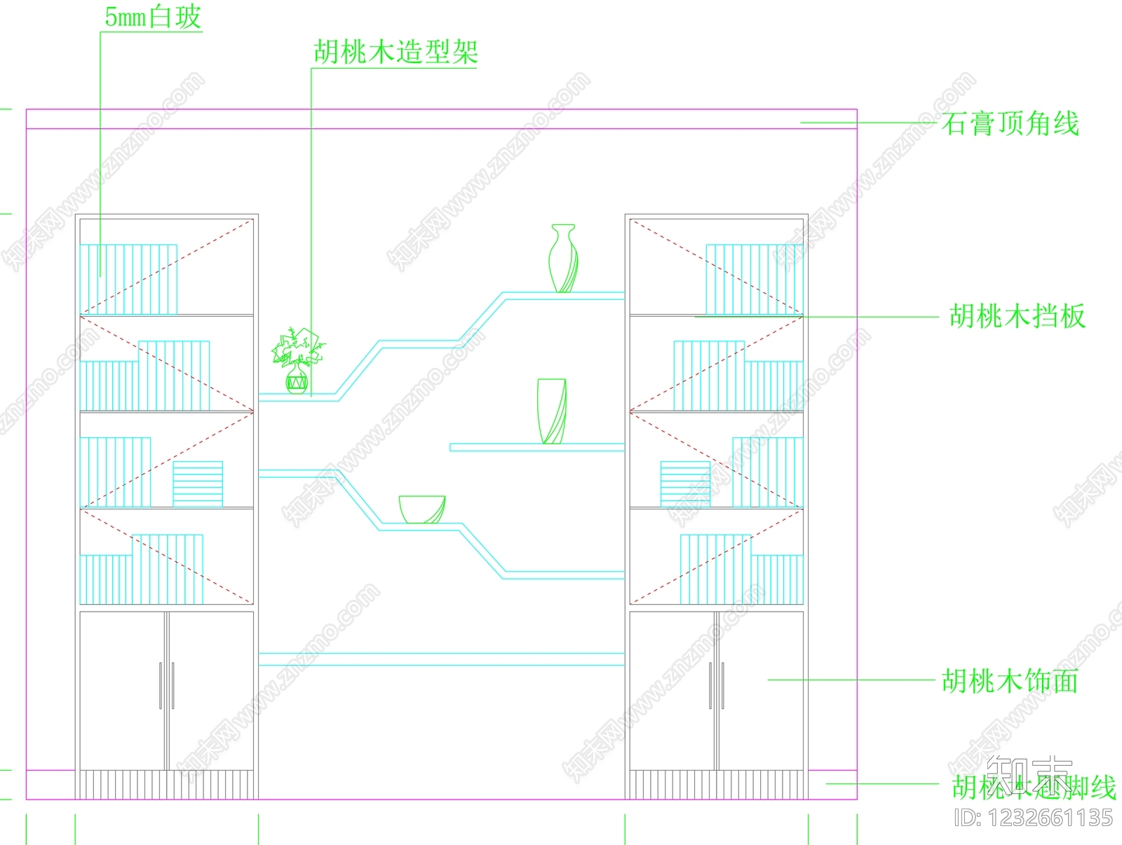 柜子cad施工图下载【ID:1232661135】