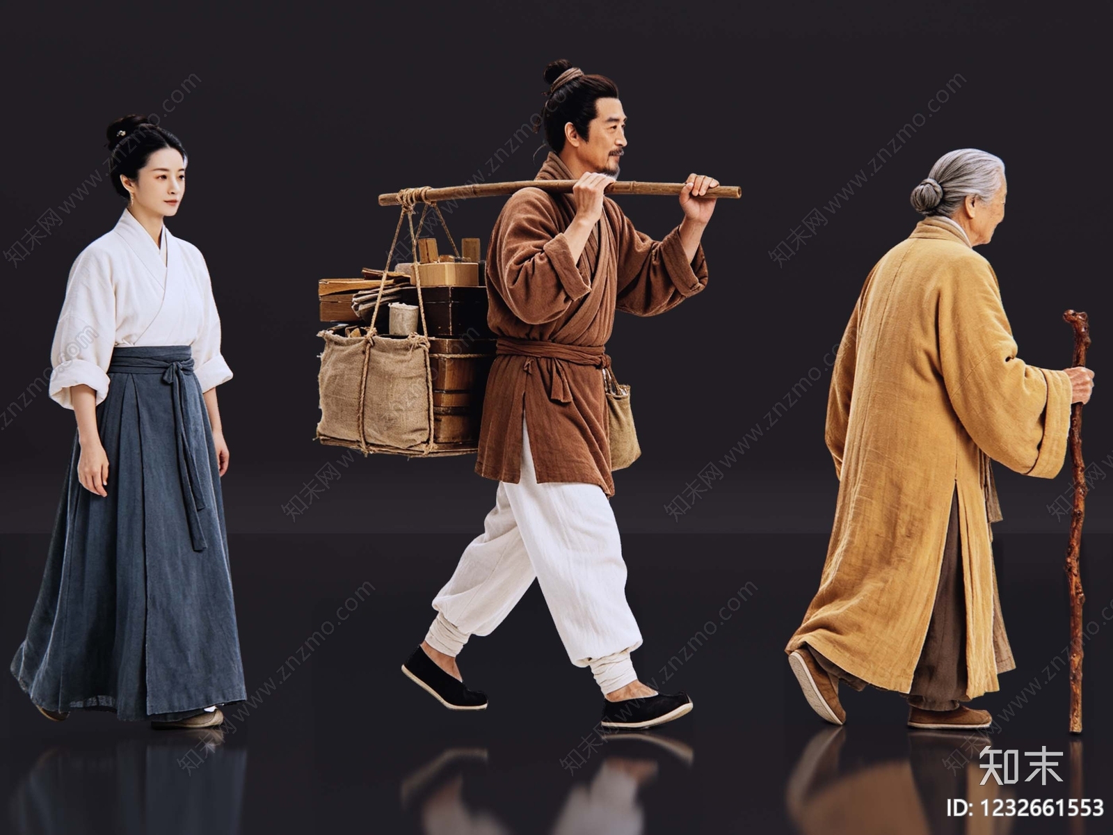 中式多人SU模型下载【ID:1232661553】