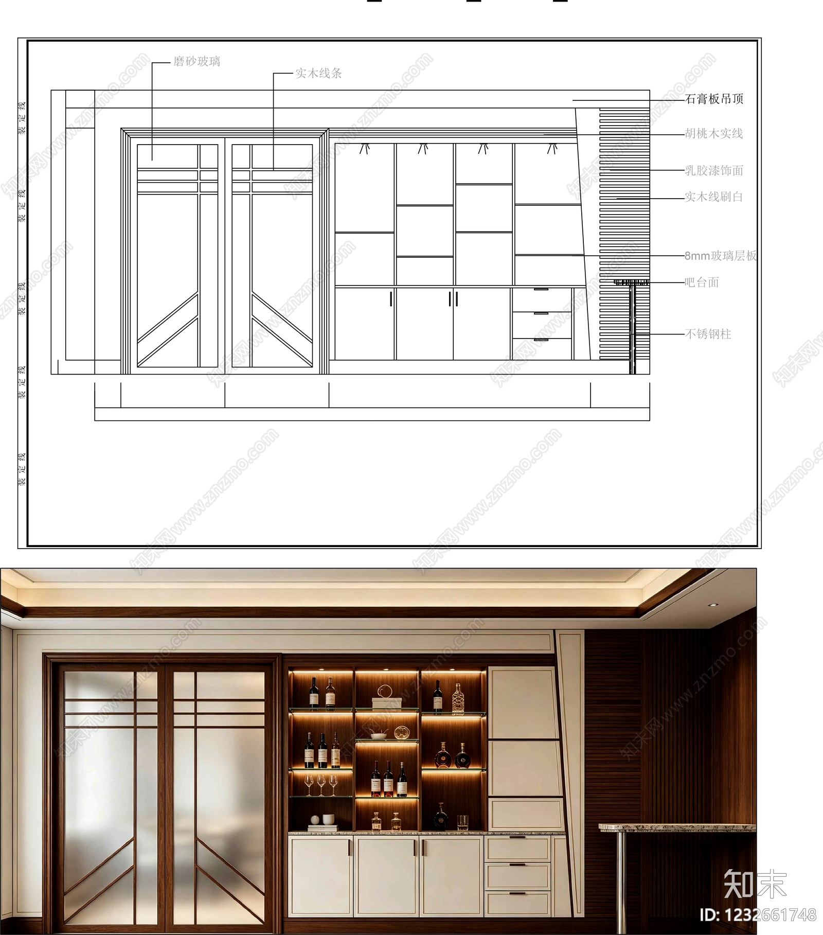 柜子cad施工图下载【ID:1232661748】