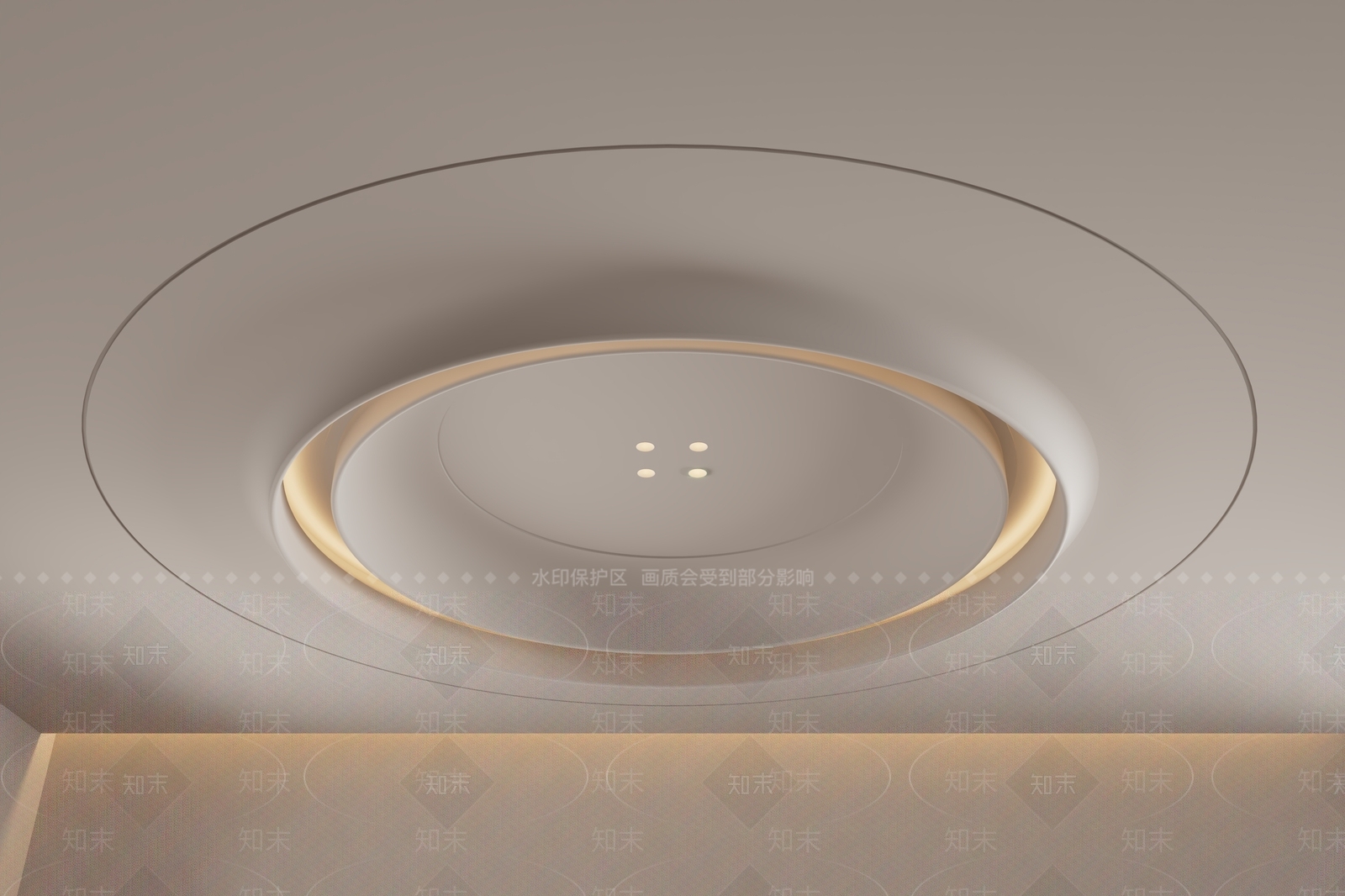 奶油风吊顶3D模型下载【ID:1232662387】