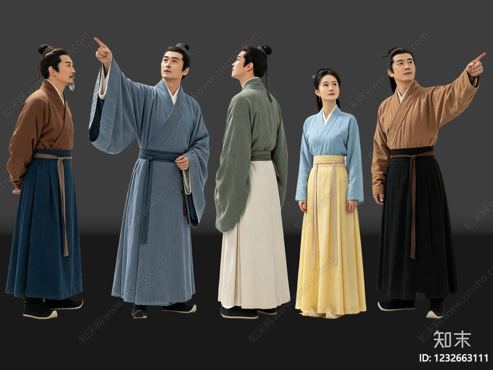 中式多人SU模型下载【ID:1232663111】