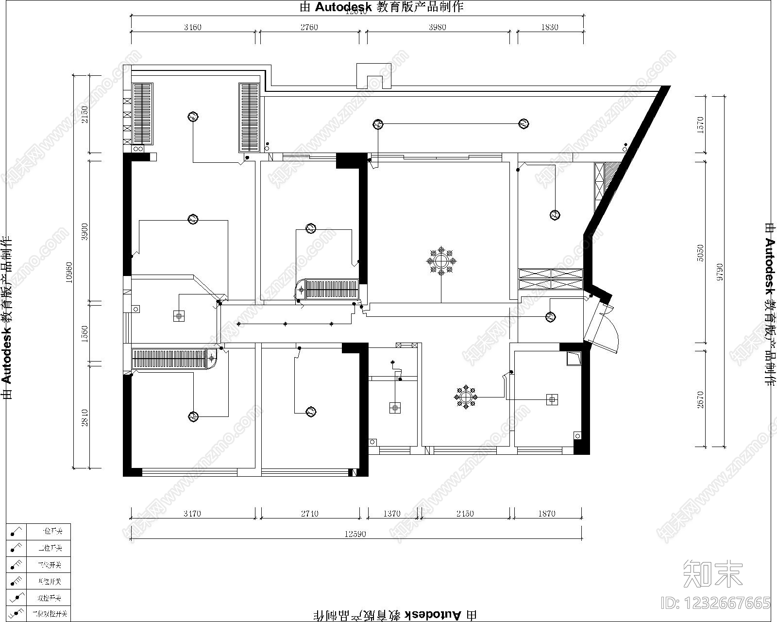 大平层cad施工图下载【ID:1232667665】