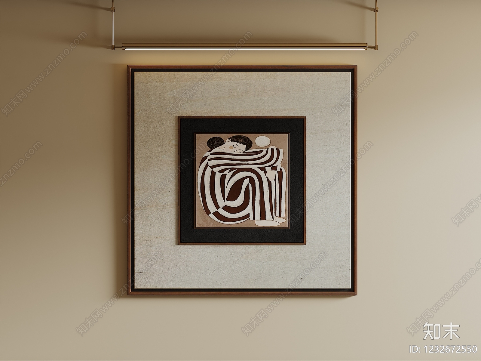 中古风挂画SU模型下载【ID:1232672550】