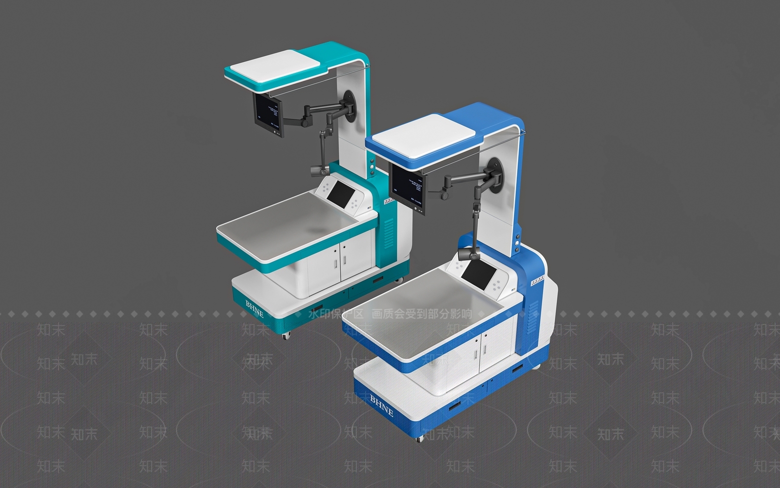 现代医疗器材3D模型渲染效果图
