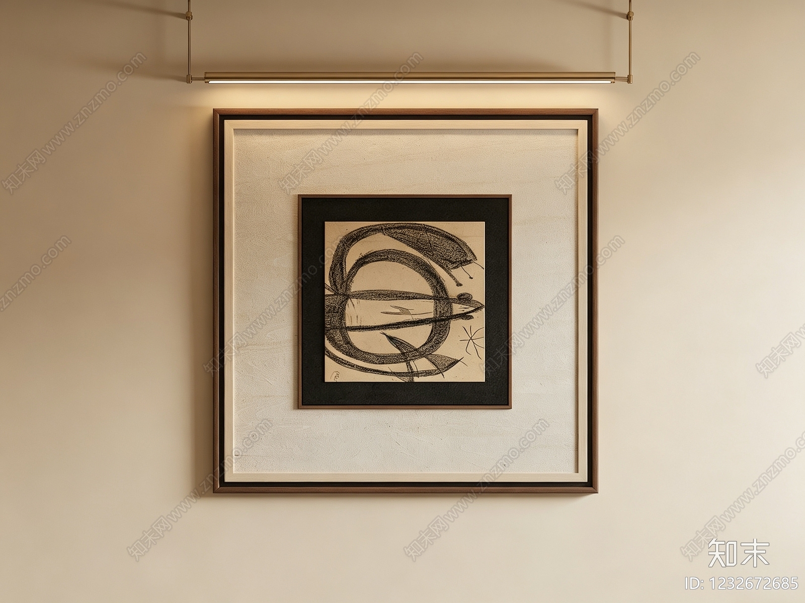 中古风抽象画SU模型下载【ID:1232672685】