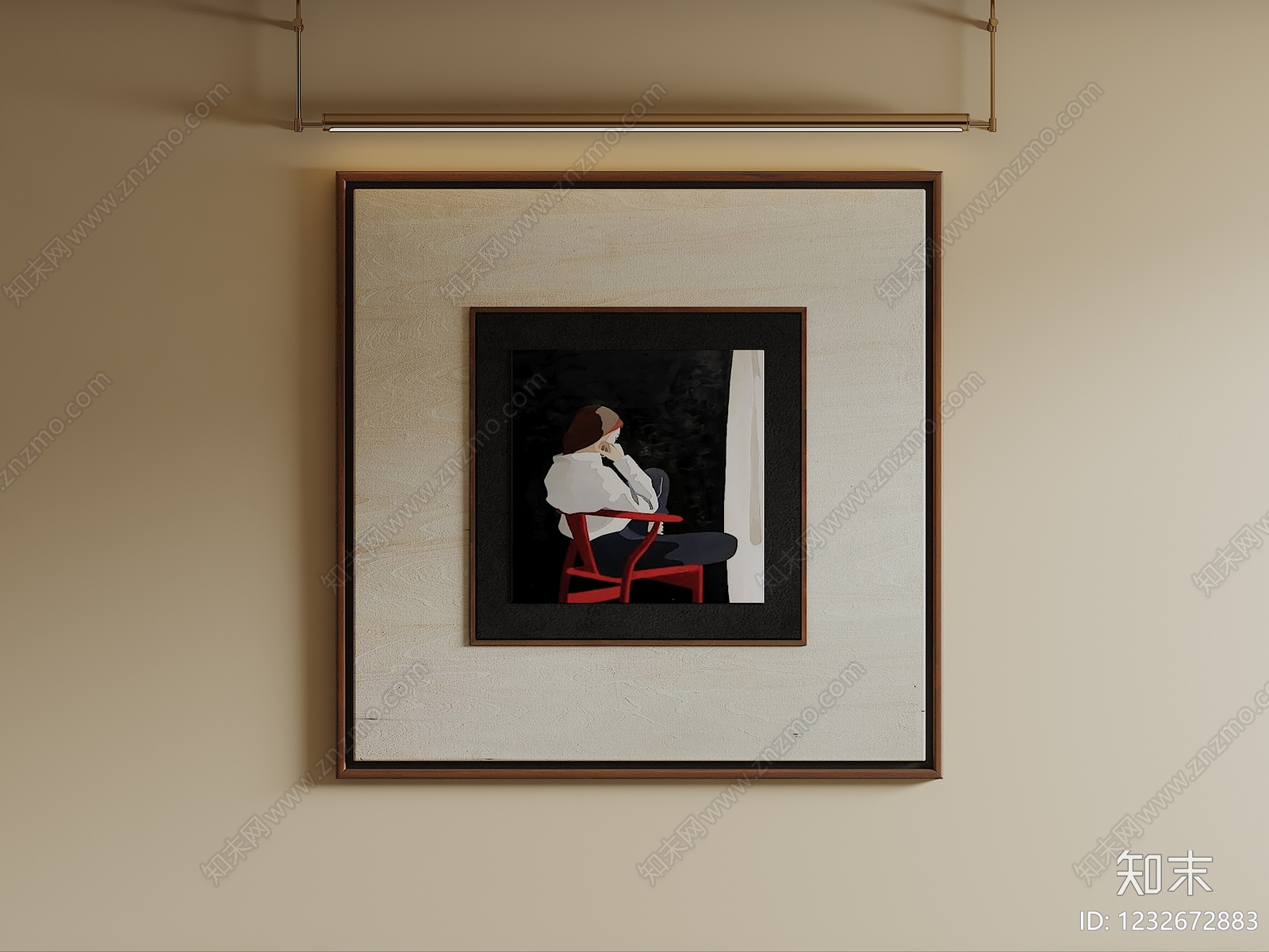 中古风挂画SU模型下载【ID:1232672883】
