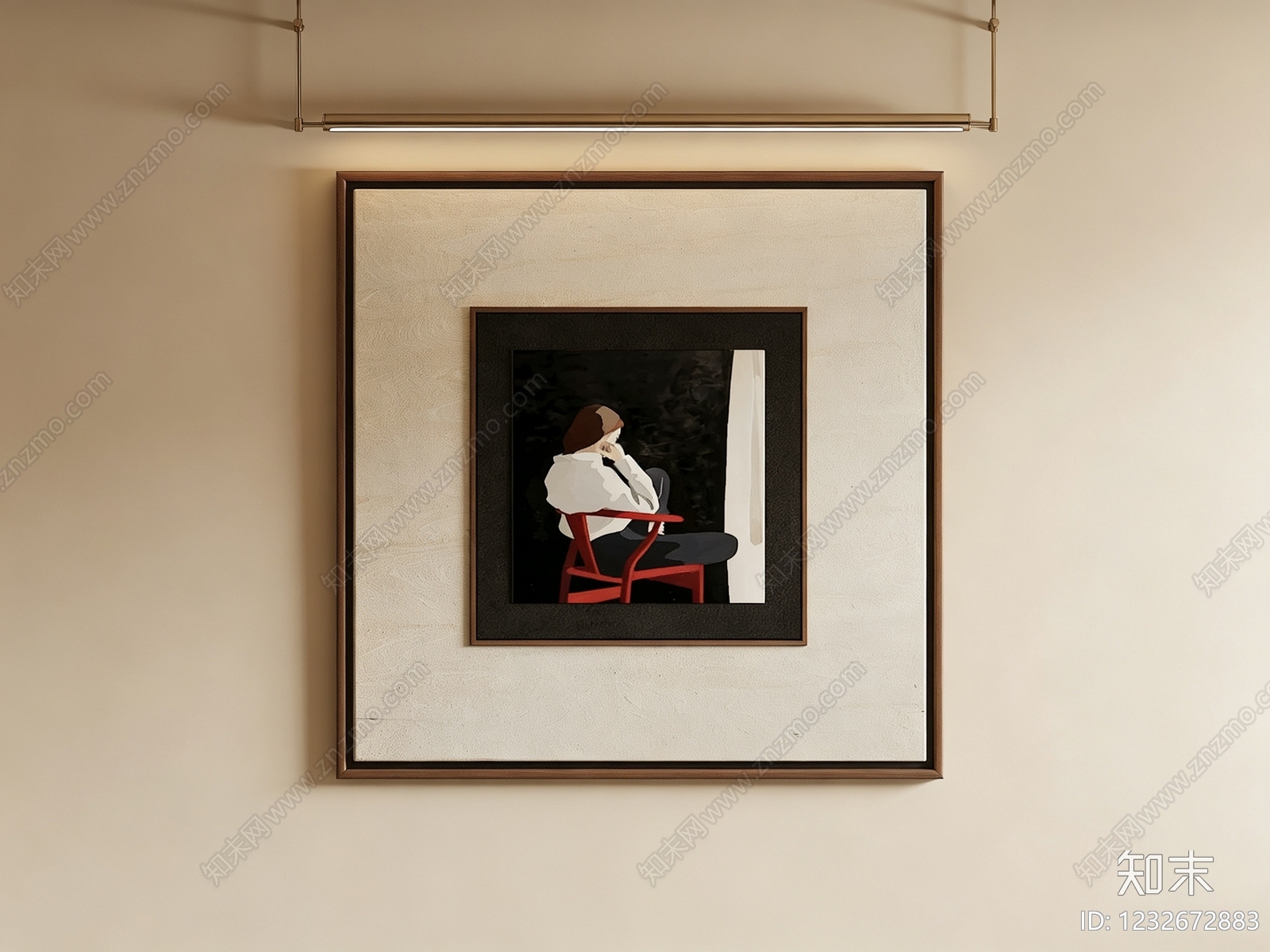 中古风挂画SU模型下载【ID:1232672883】