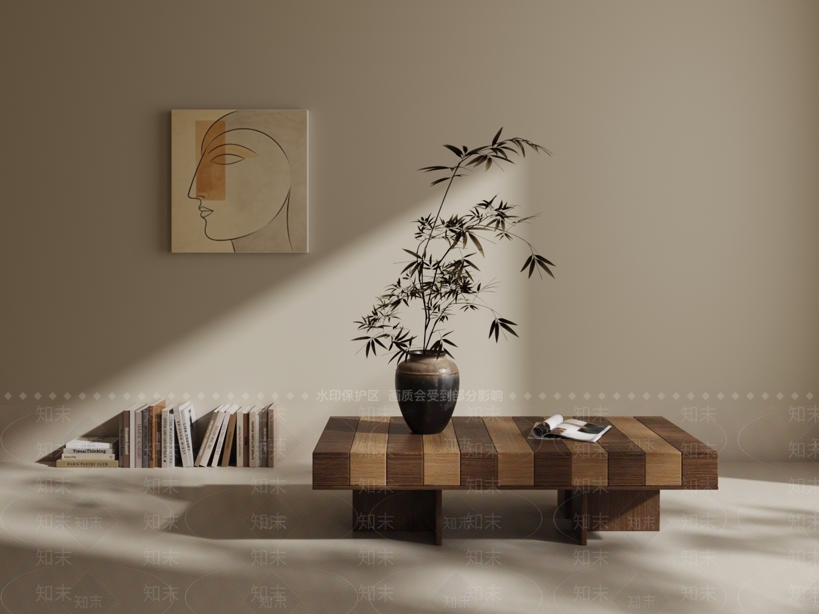 侘寂茶几3D模型下载【ID:1232682393】