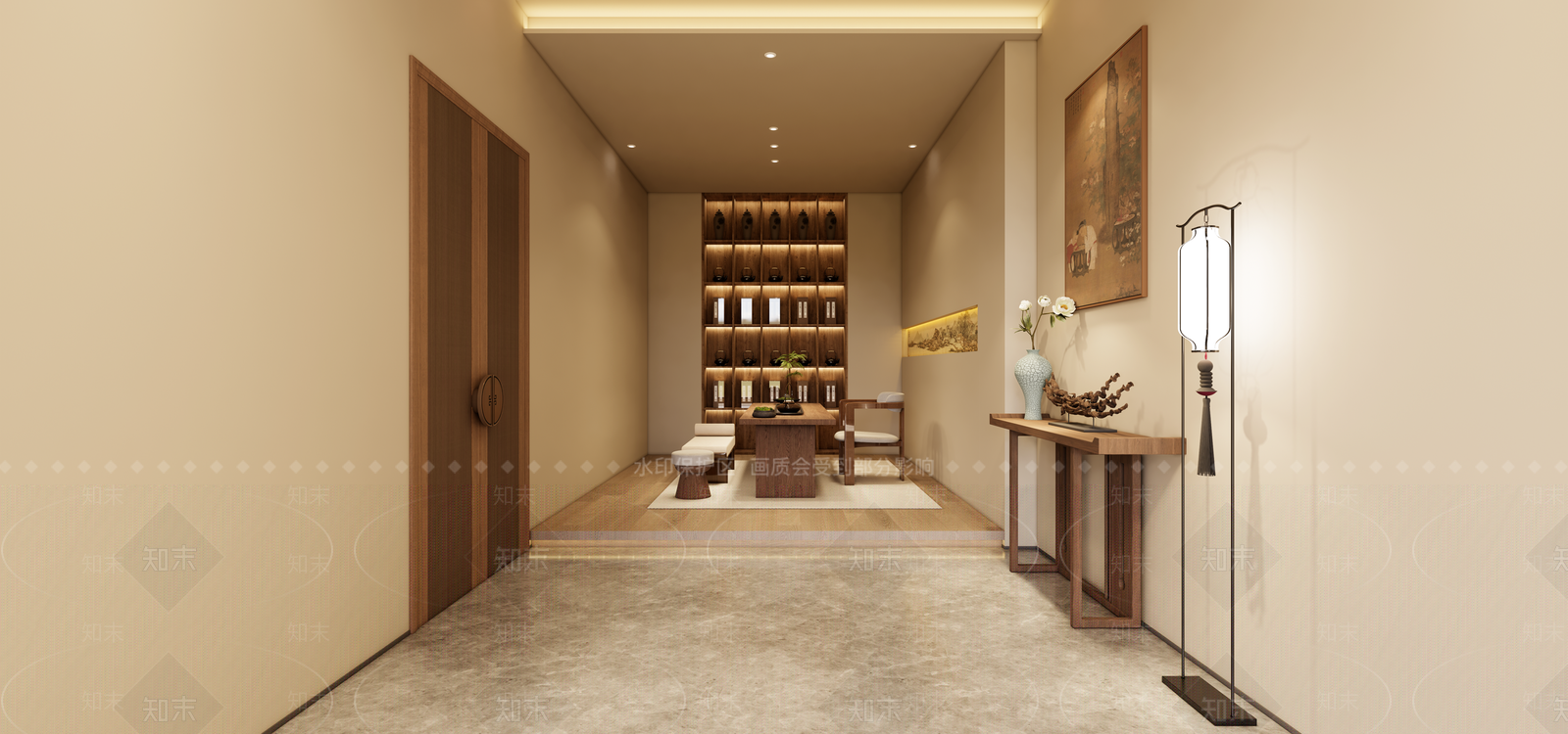 新中式茶馆SU模型下载【ID:1232687286】