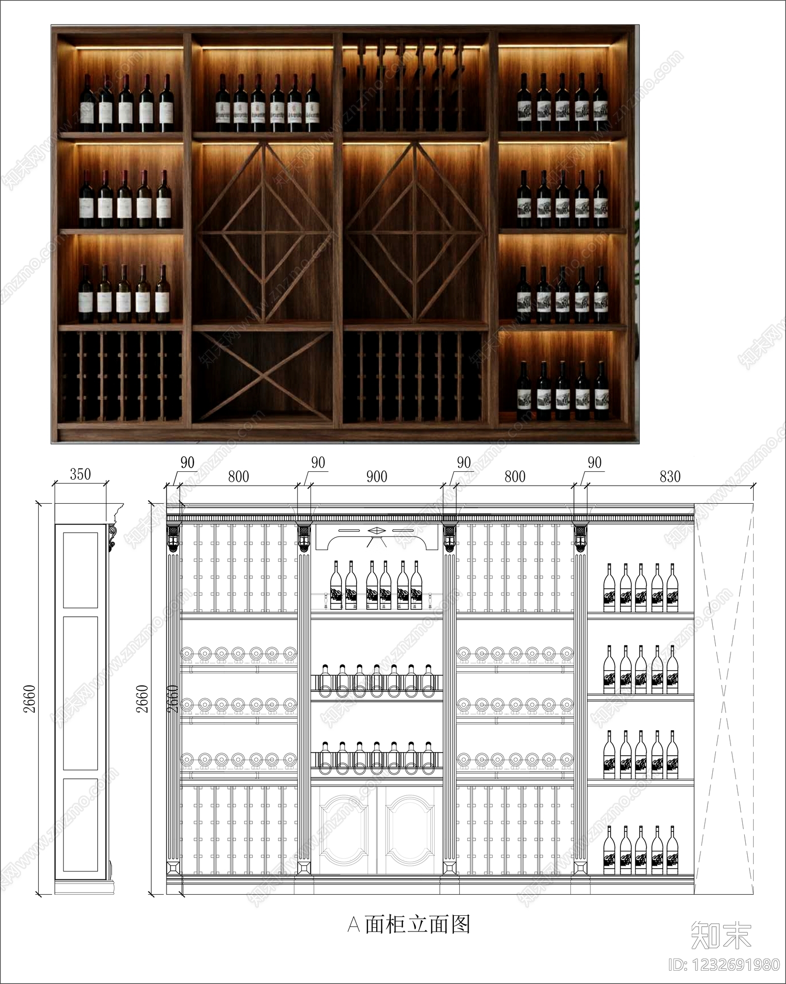 柜子cad施工图下载【ID:1232691980】