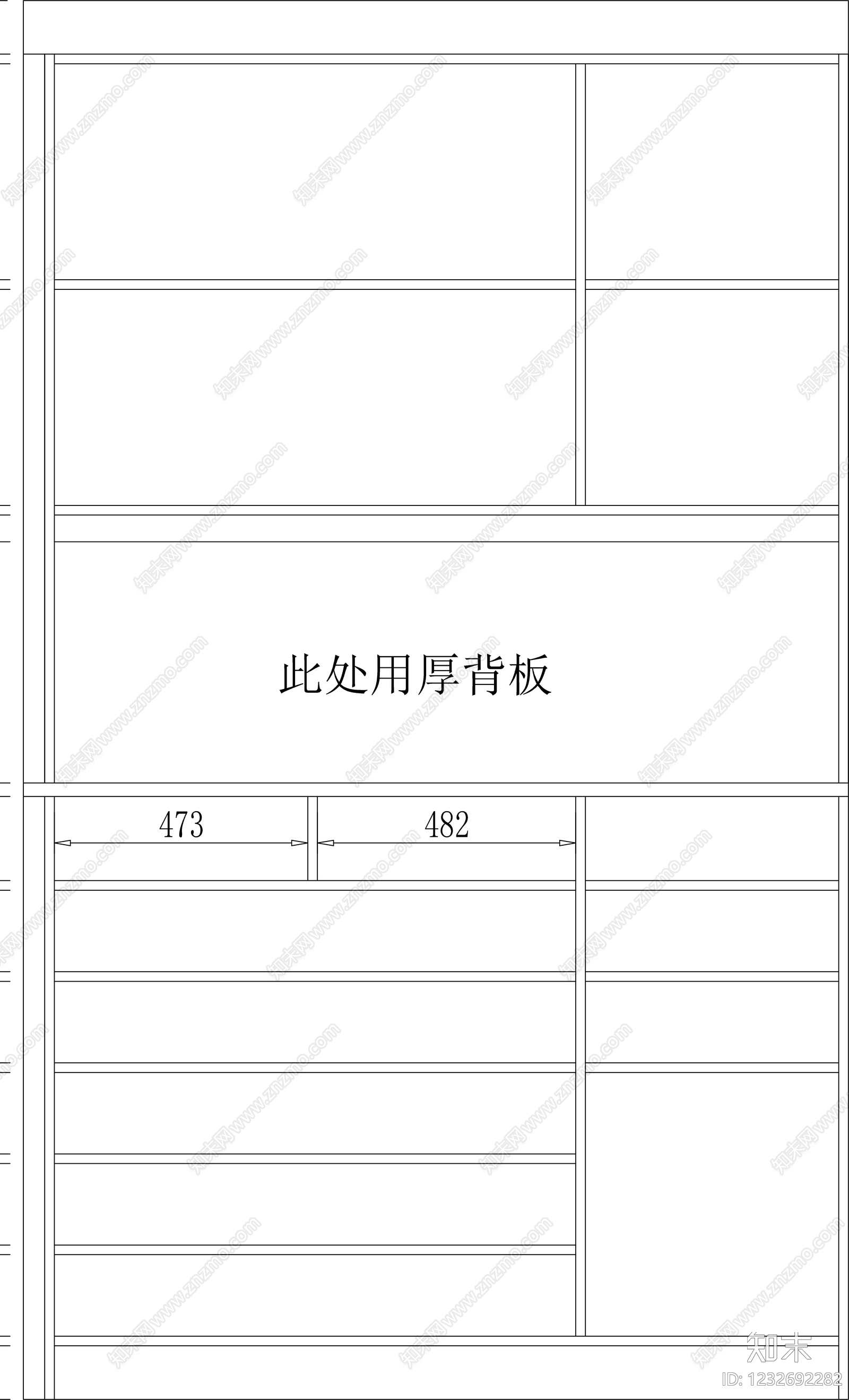 柜子cad施工图下载【ID:1232692282】