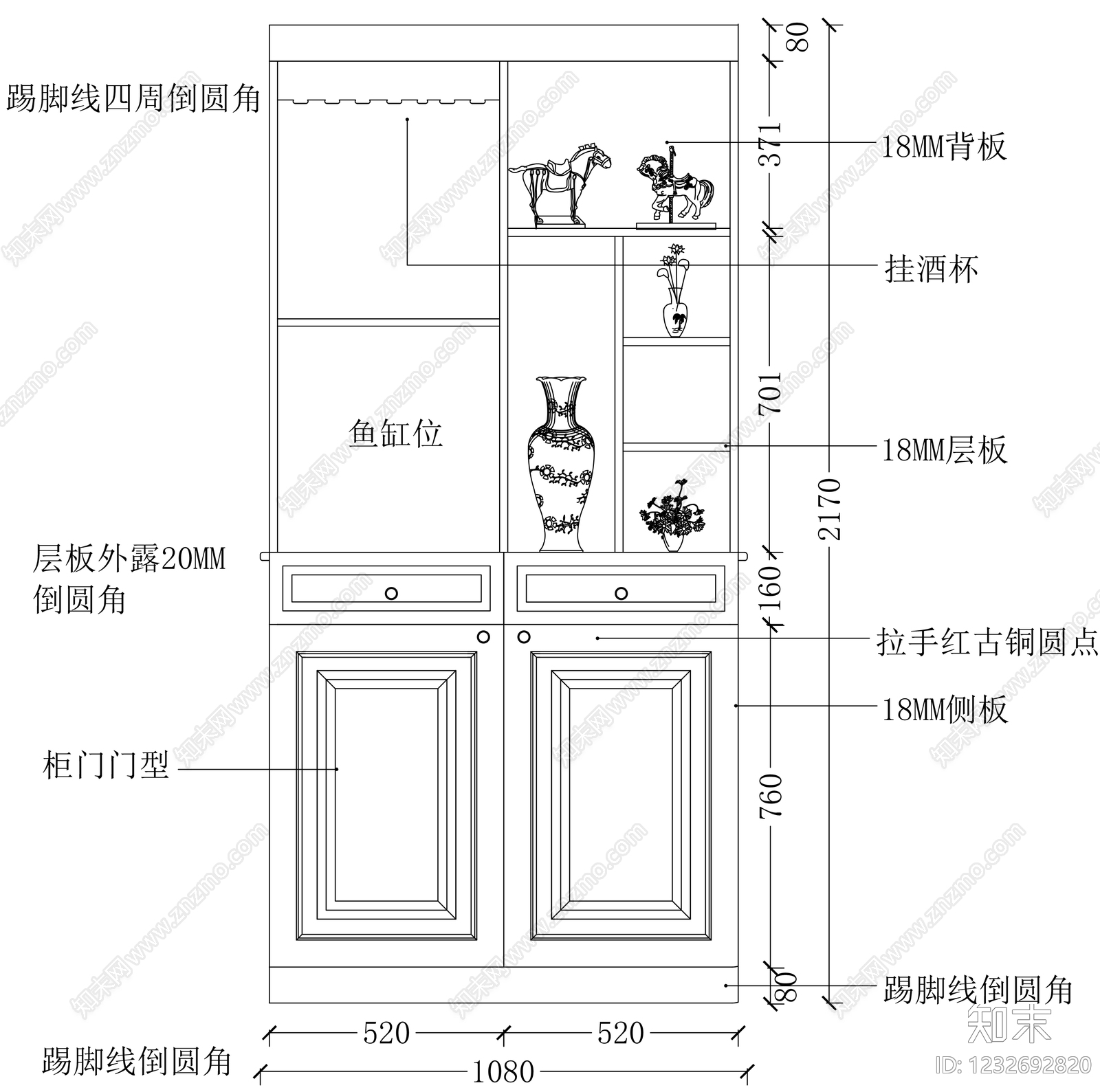 柜子cad施工图下载【ID:1232692820】