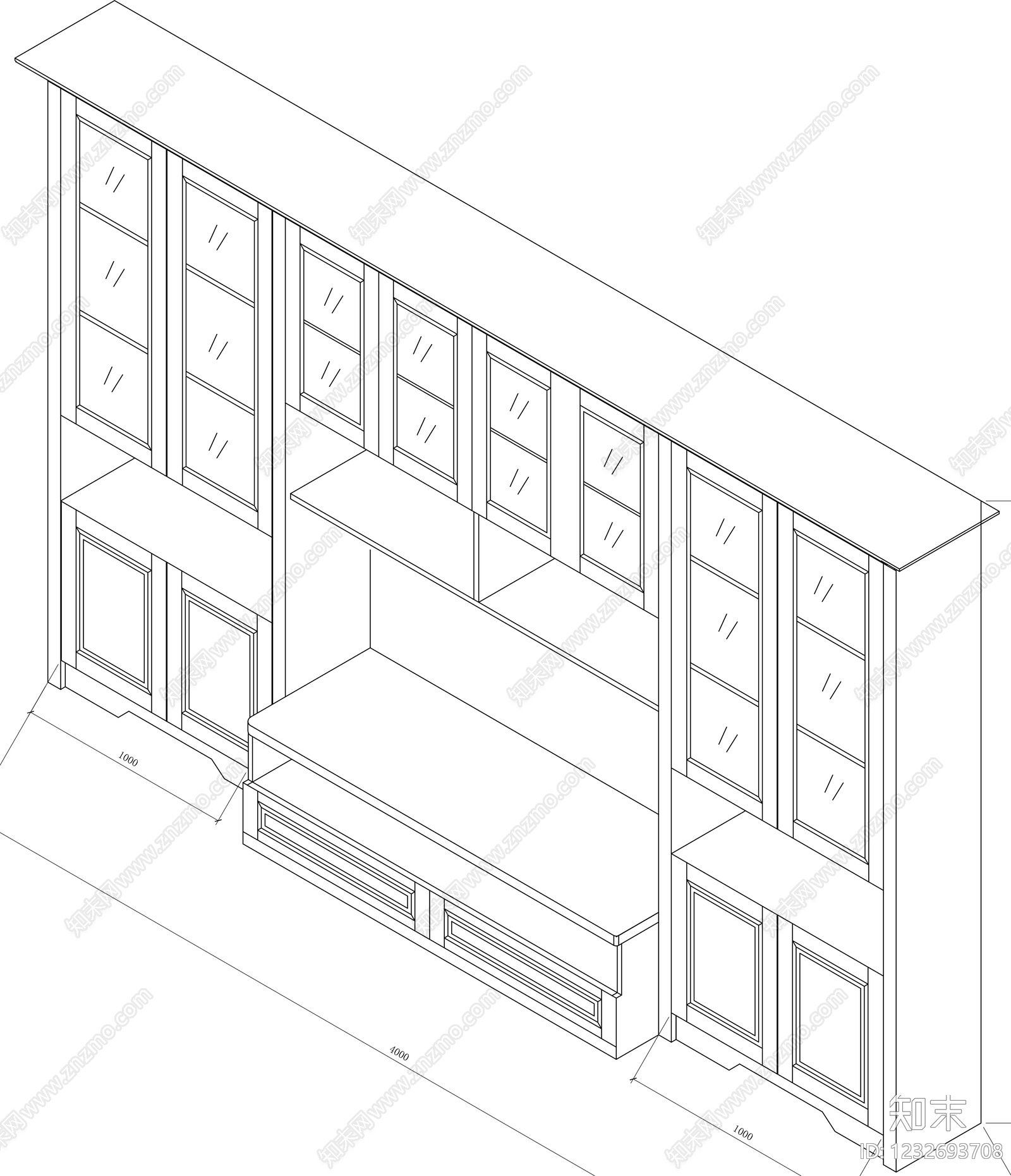 柜子cad施工图下载【ID:1232693708】