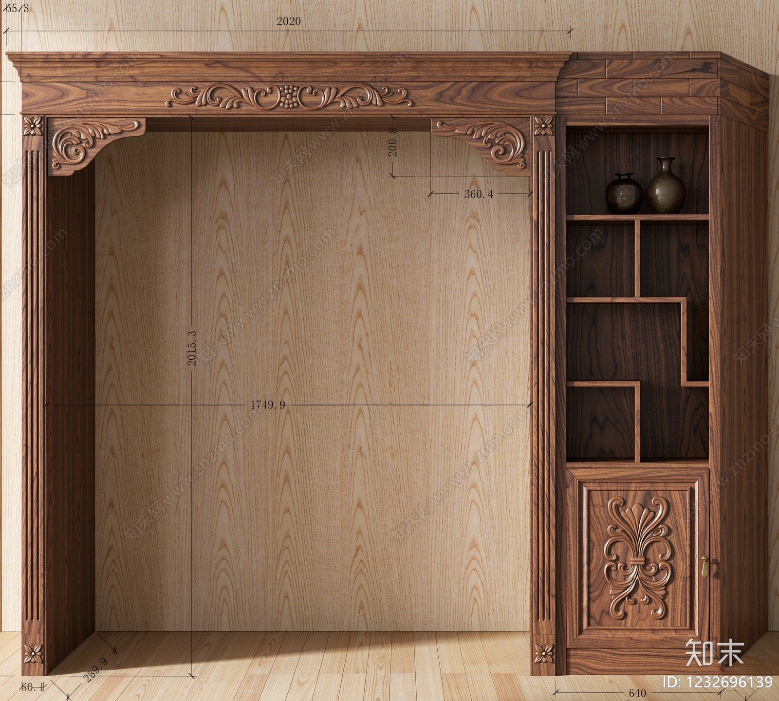 柜子cad施工图下载【ID:1232696139】