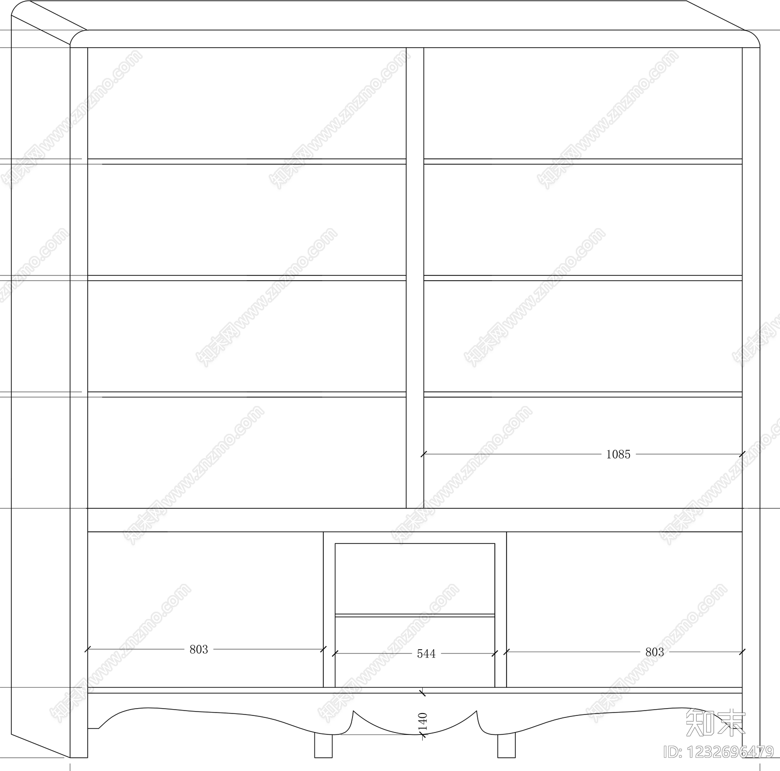 柜子cad施工图下载【ID:1232696479】