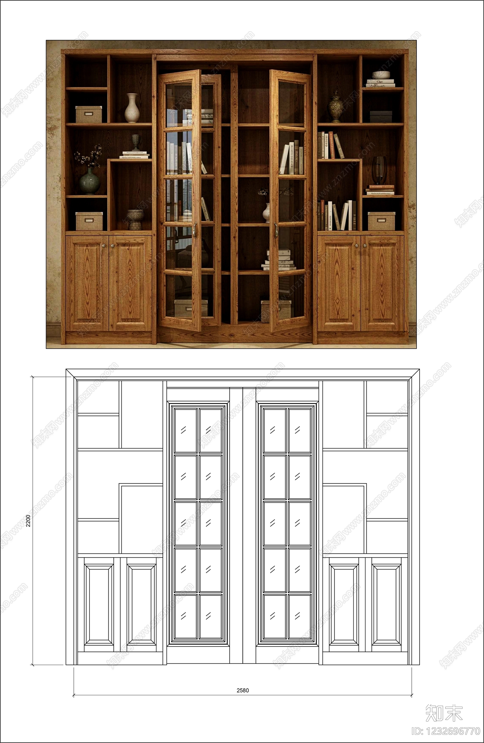 柜子cad施工图下载【ID:1232696770】