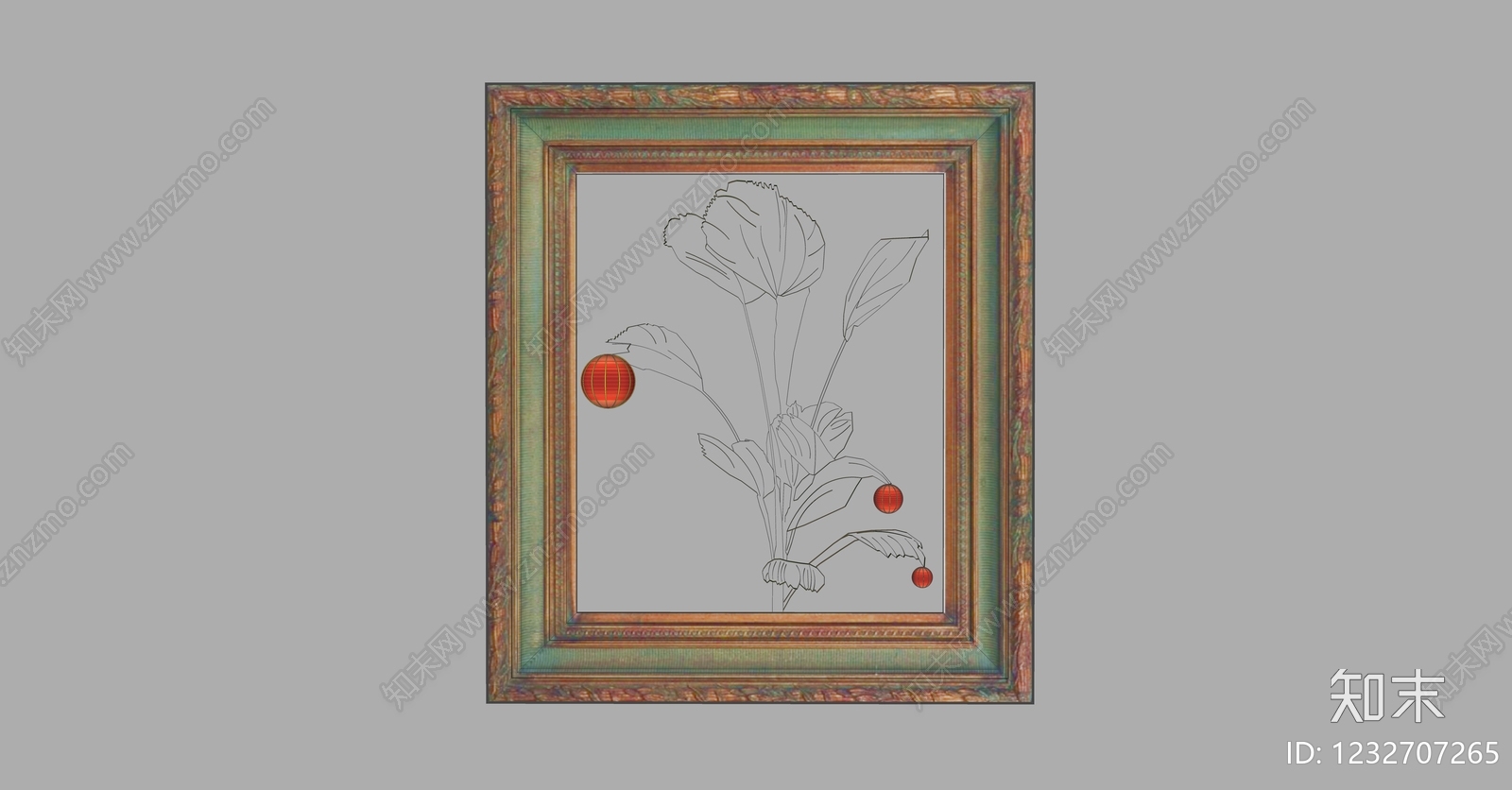 复古画框SU模型下载【ID:1232707265】