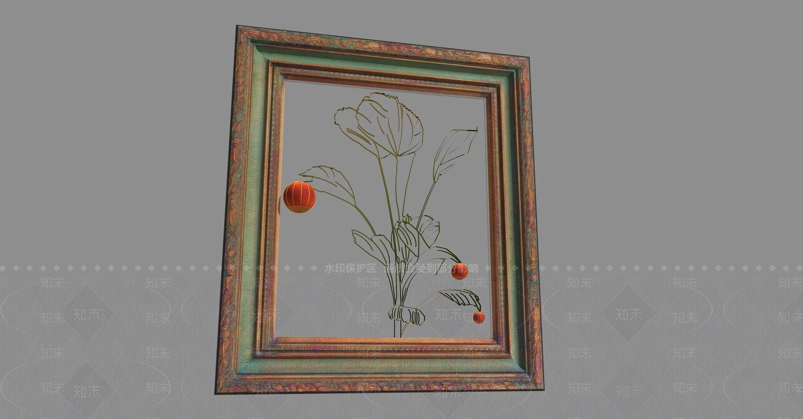复古画框SU模型下载【ID:1232707265】