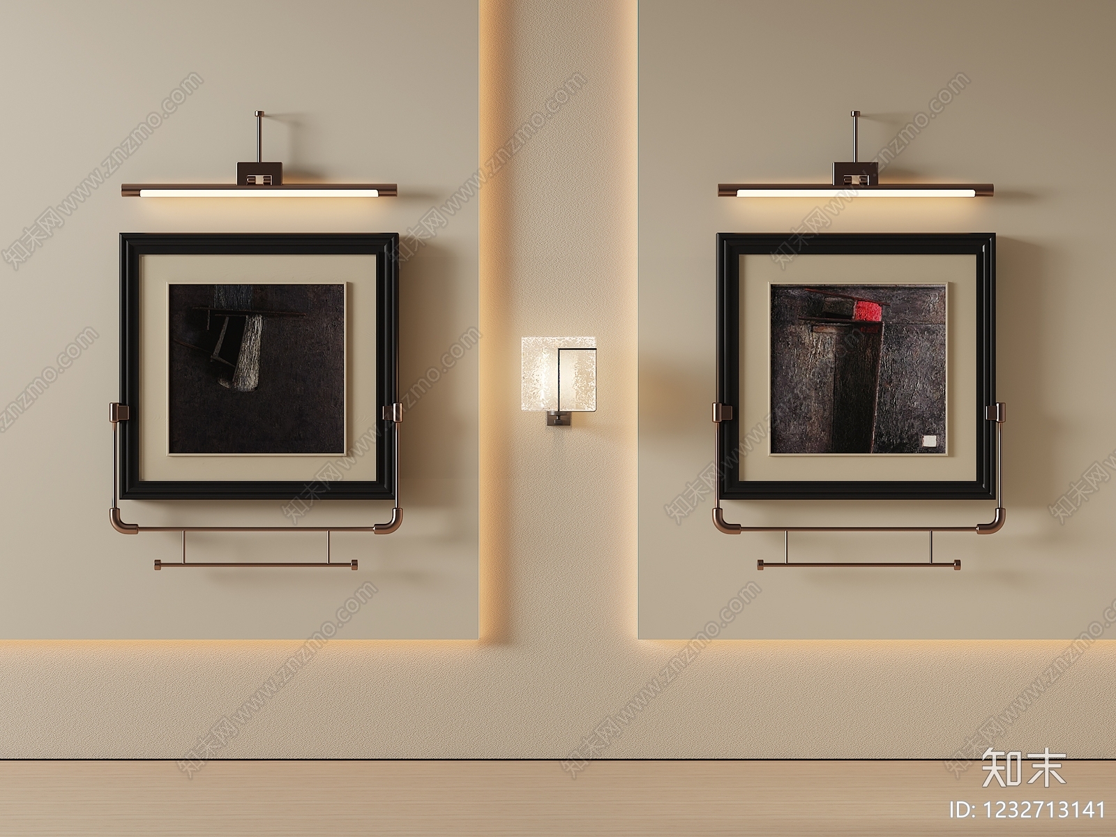 现代简约挂画SU模型下载【ID:1232713141】