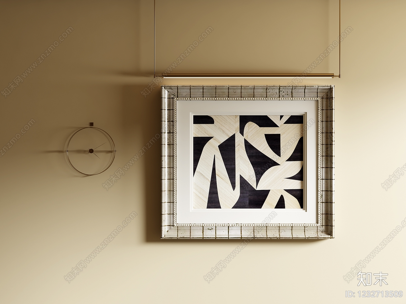 轻奢抽象画SU模型下载【ID:1232713509】