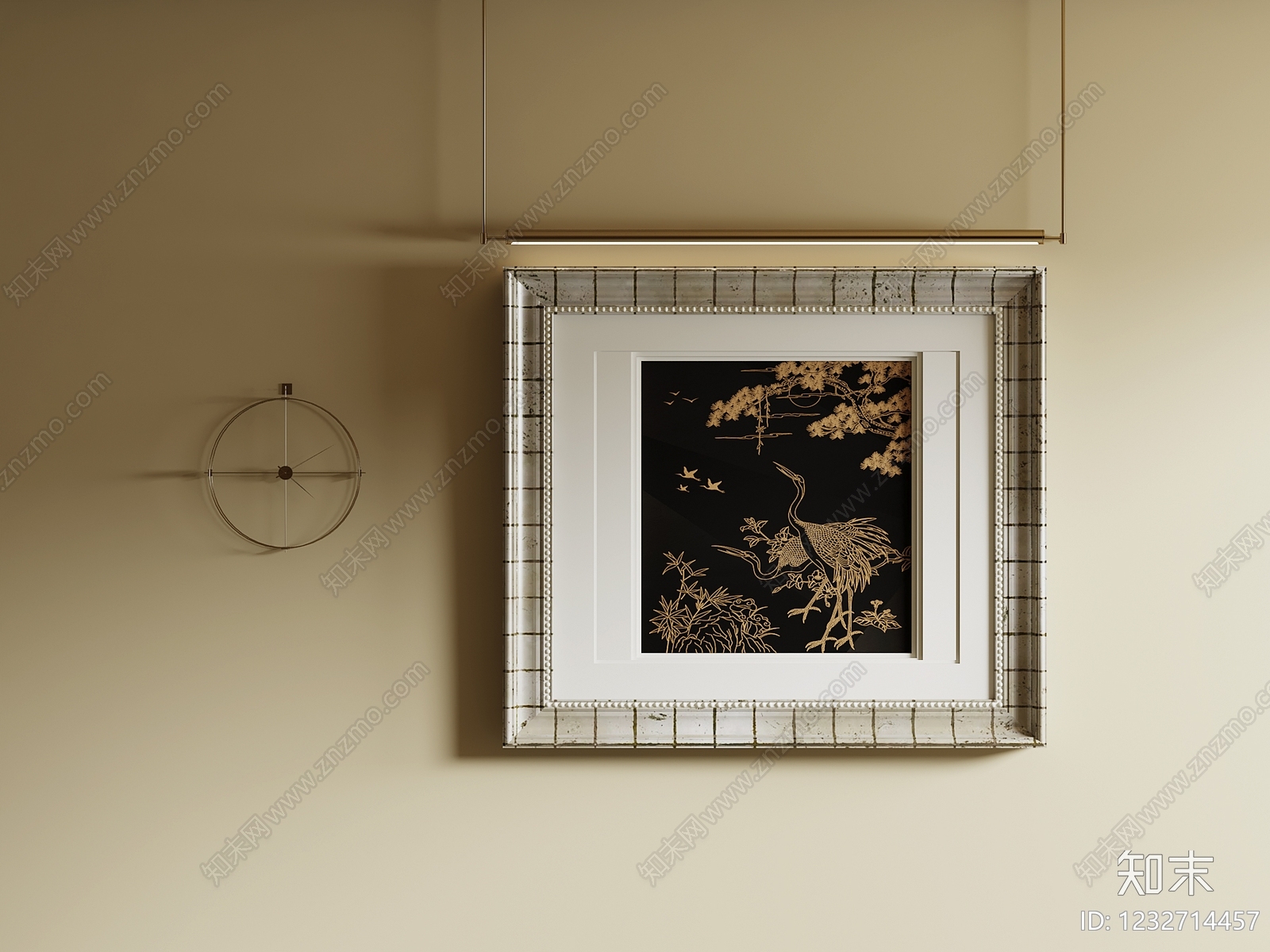 新中式挂画SU模型下载【ID:1232714457】