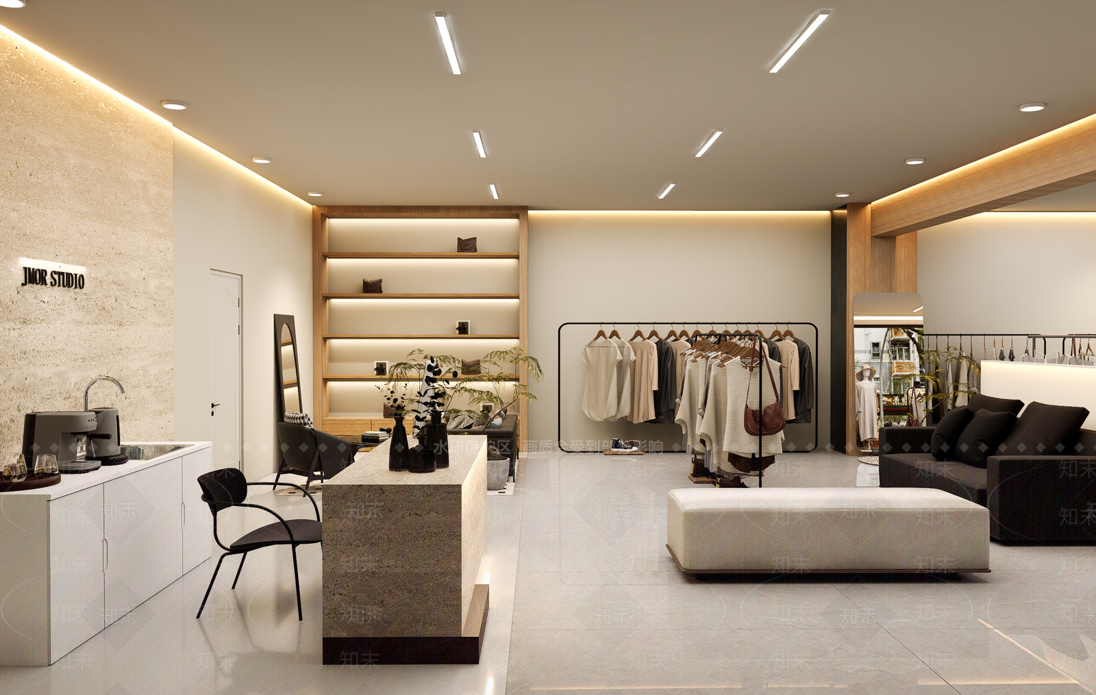 现代简约服装店SU模型下载【ID:1232725091】