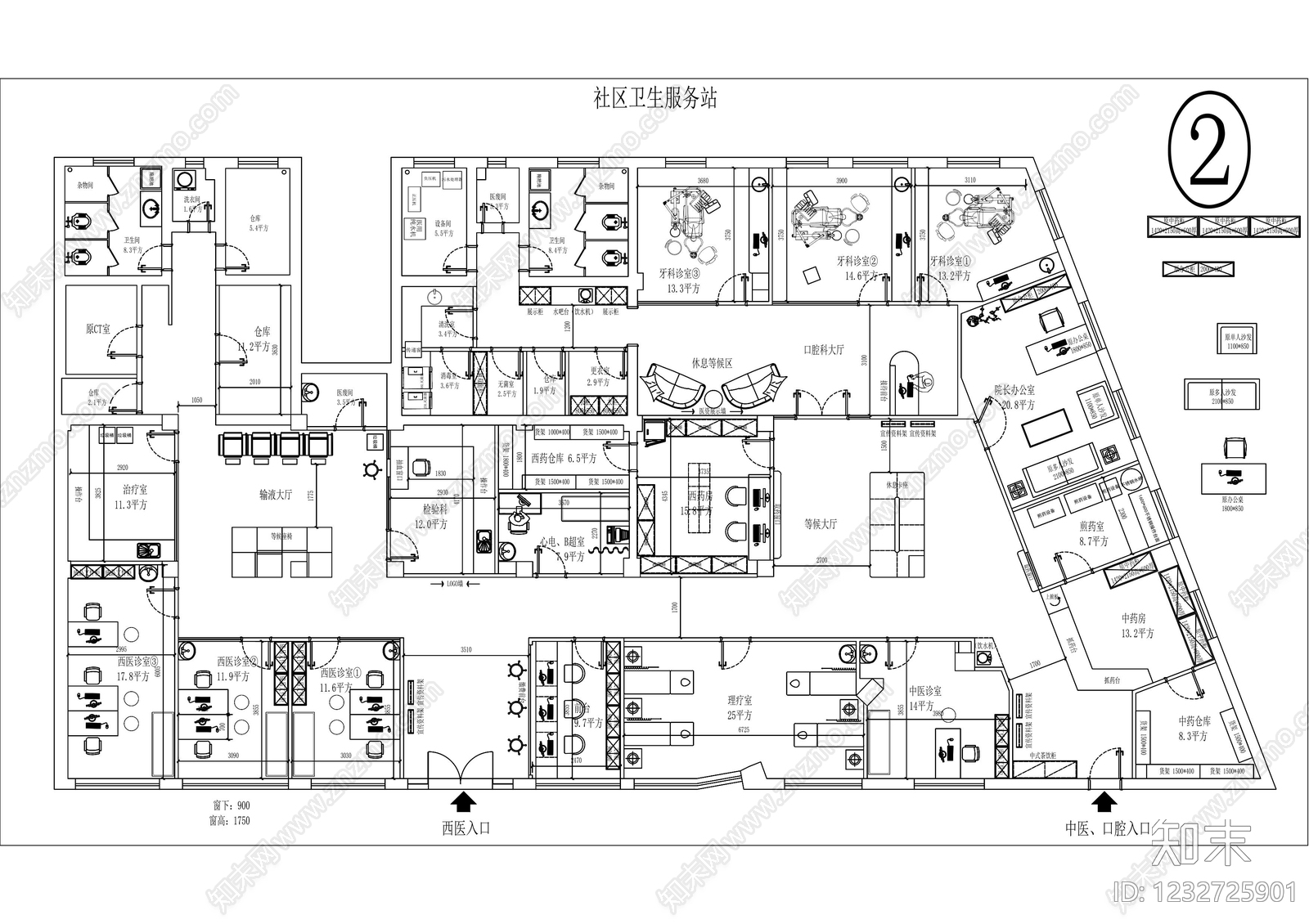 医院cad施工图下载【ID:1232725901】