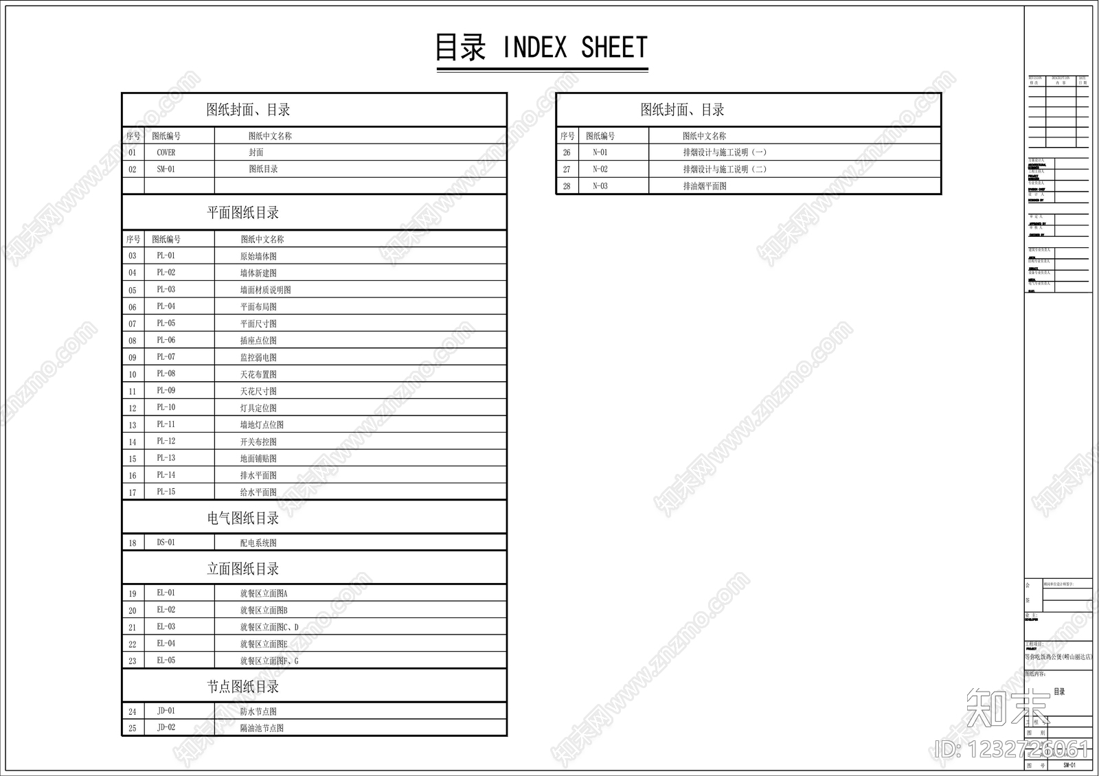 快餐店cad施工图下载【ID:1232726061】