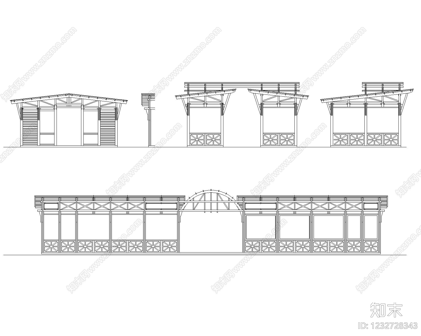 建筑立面图CAD图纸