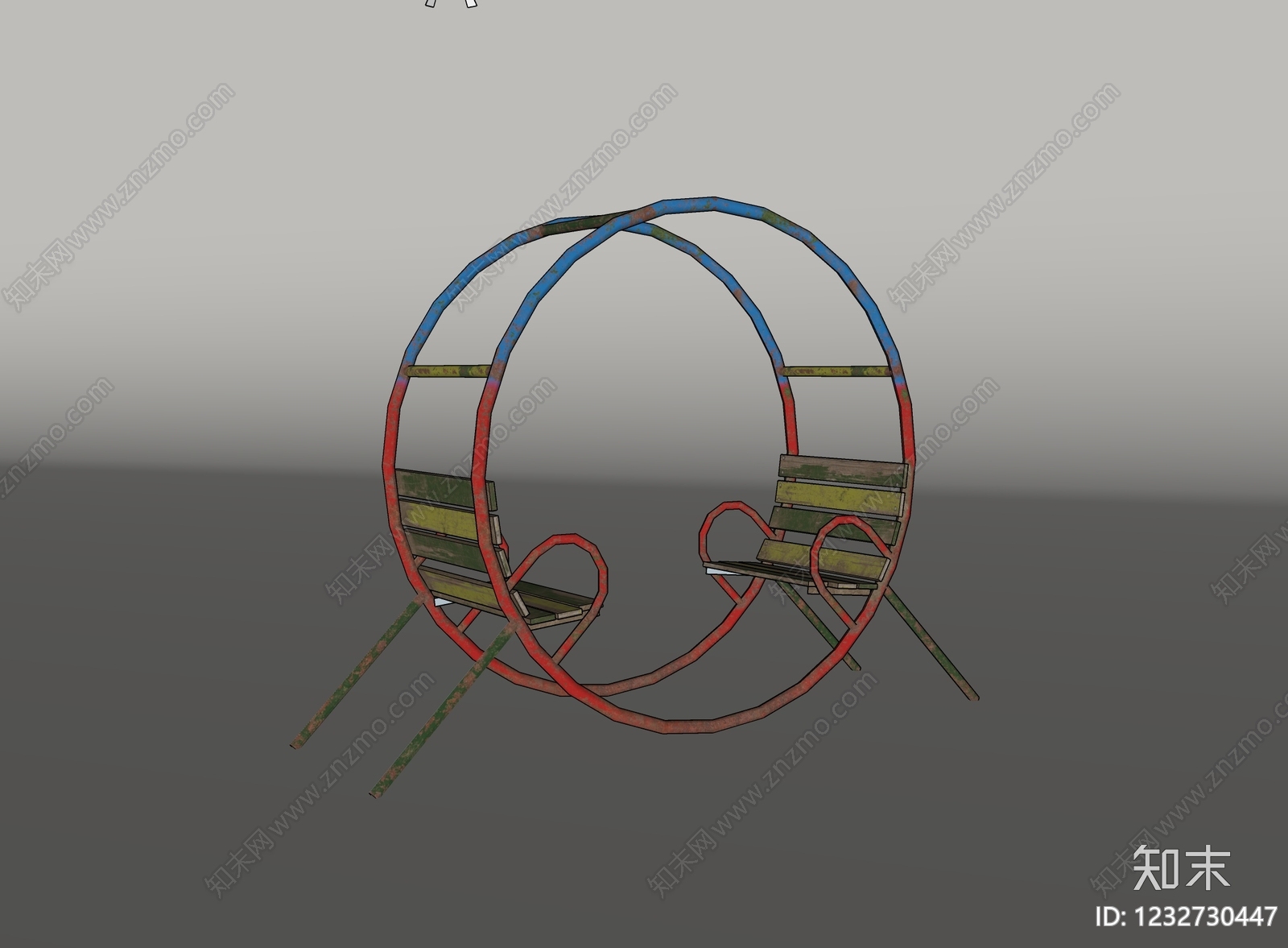 复古工业风户外椅SU模型下载【ID:1232730447】
