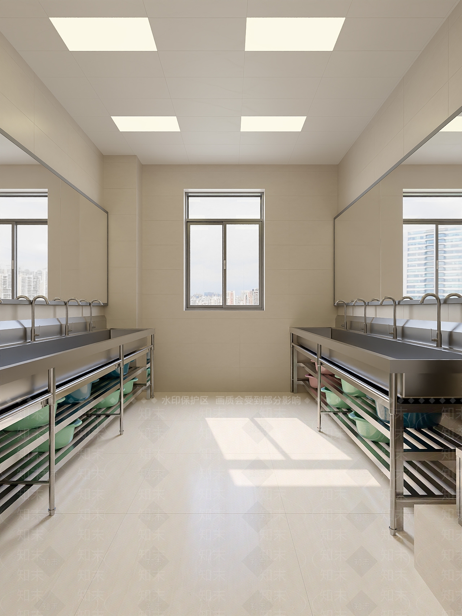 现代简约公共卫生间3D模型下载【ID:1232730708】