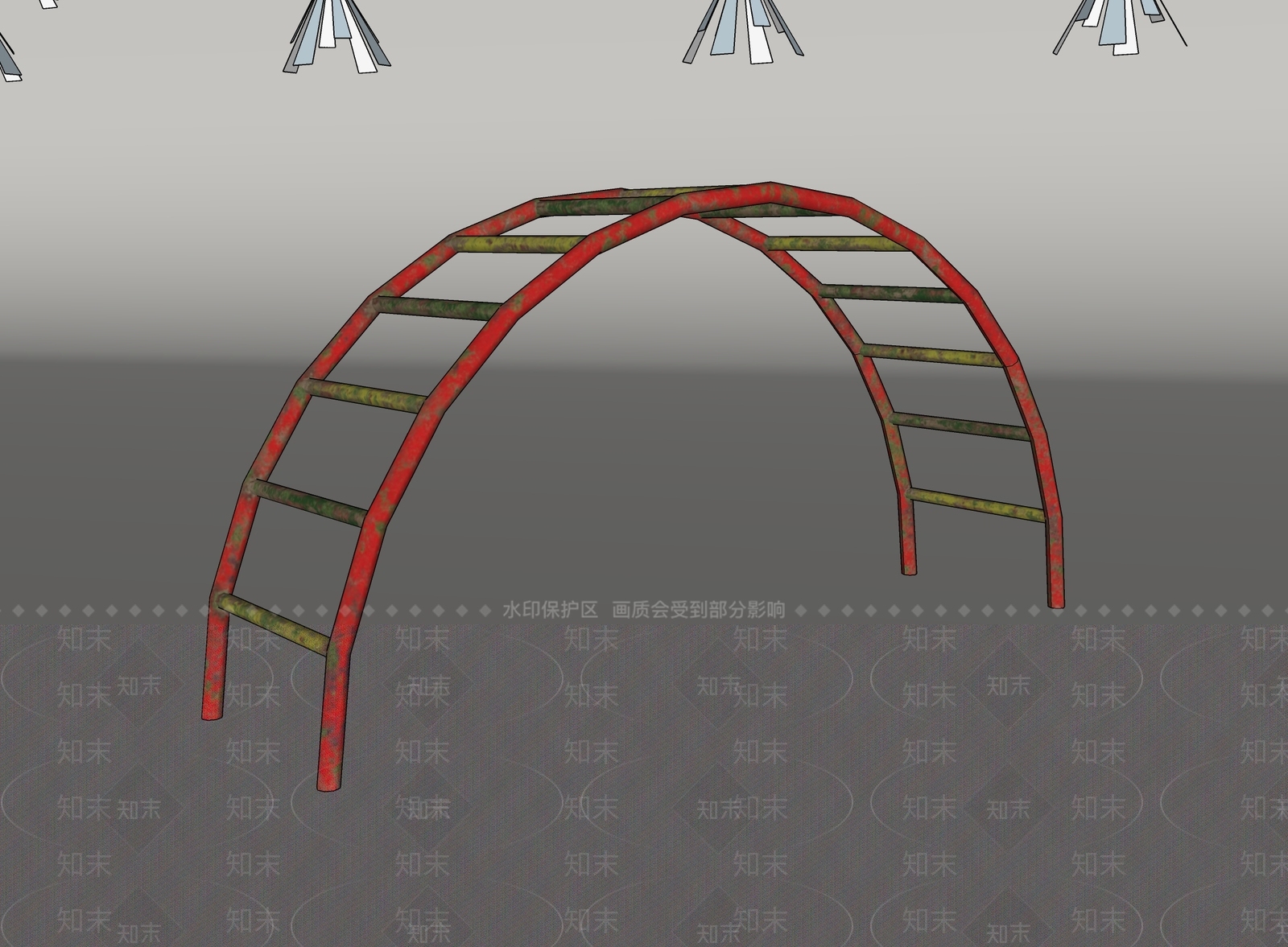 复古工业风游乐设施SU模型下载【ID:1232730613】